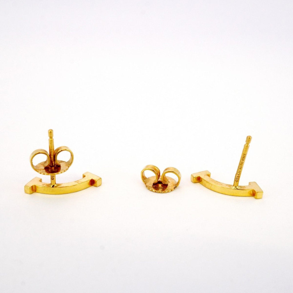 T Smile Pendant Necklace 18K Yellow Gold Earrings 18K Yellow Gold
