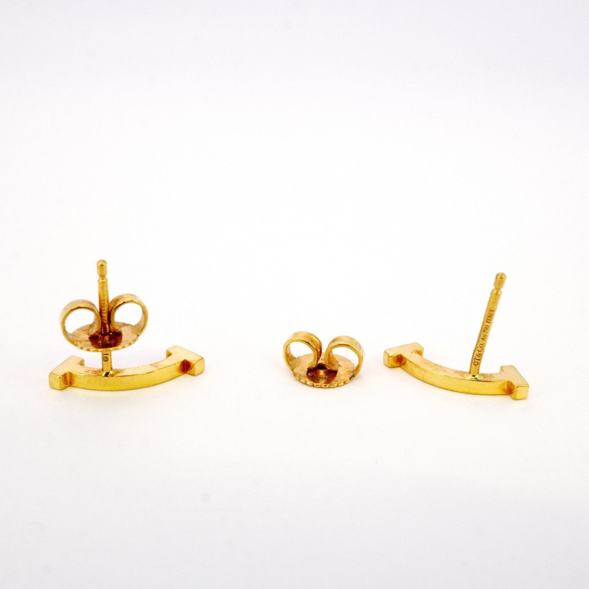 T Smile Pendant Necklace 18K Yellow Gold Earrings 18K Yellow Gold