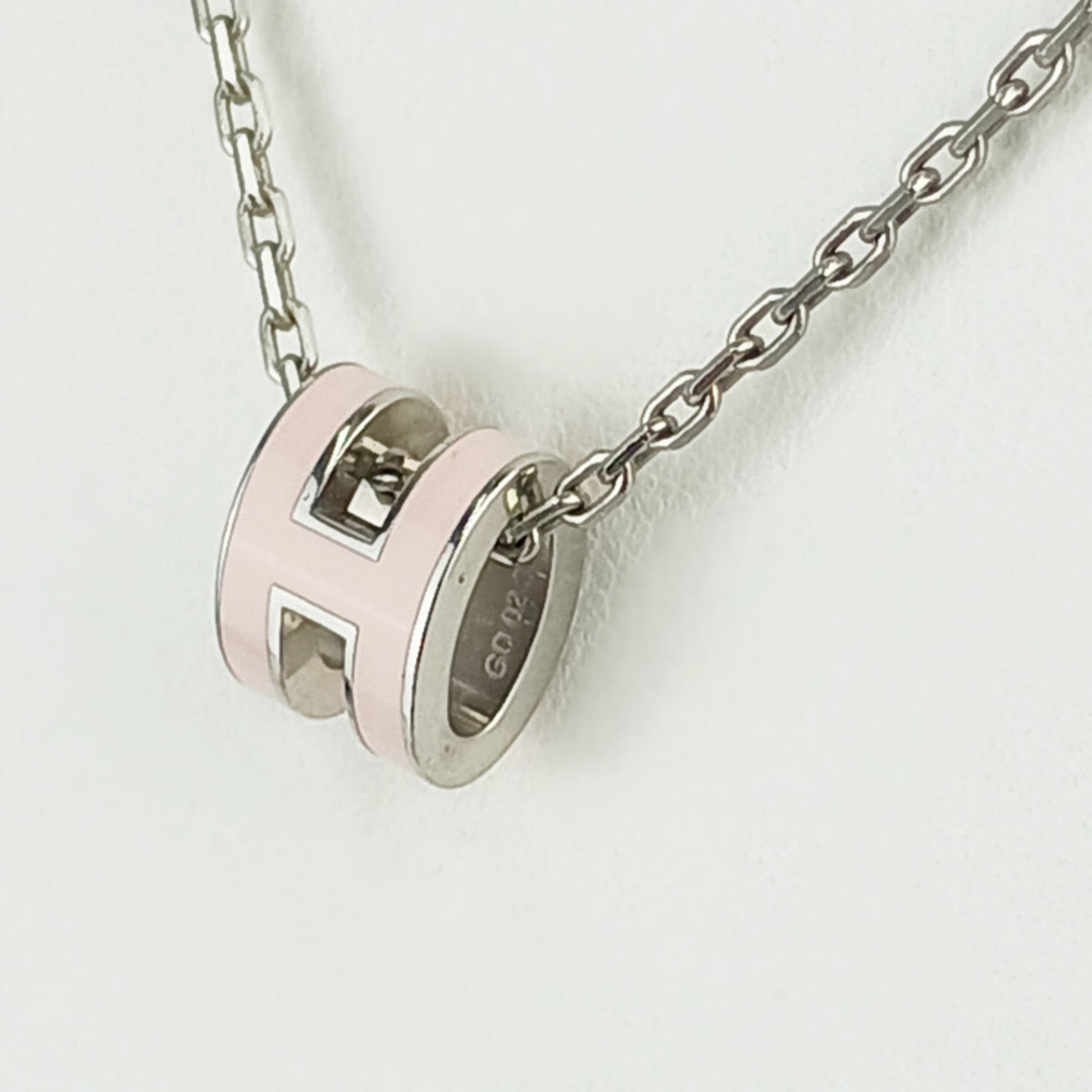 Pop H Pendant Necklace Silver-Tone Metal