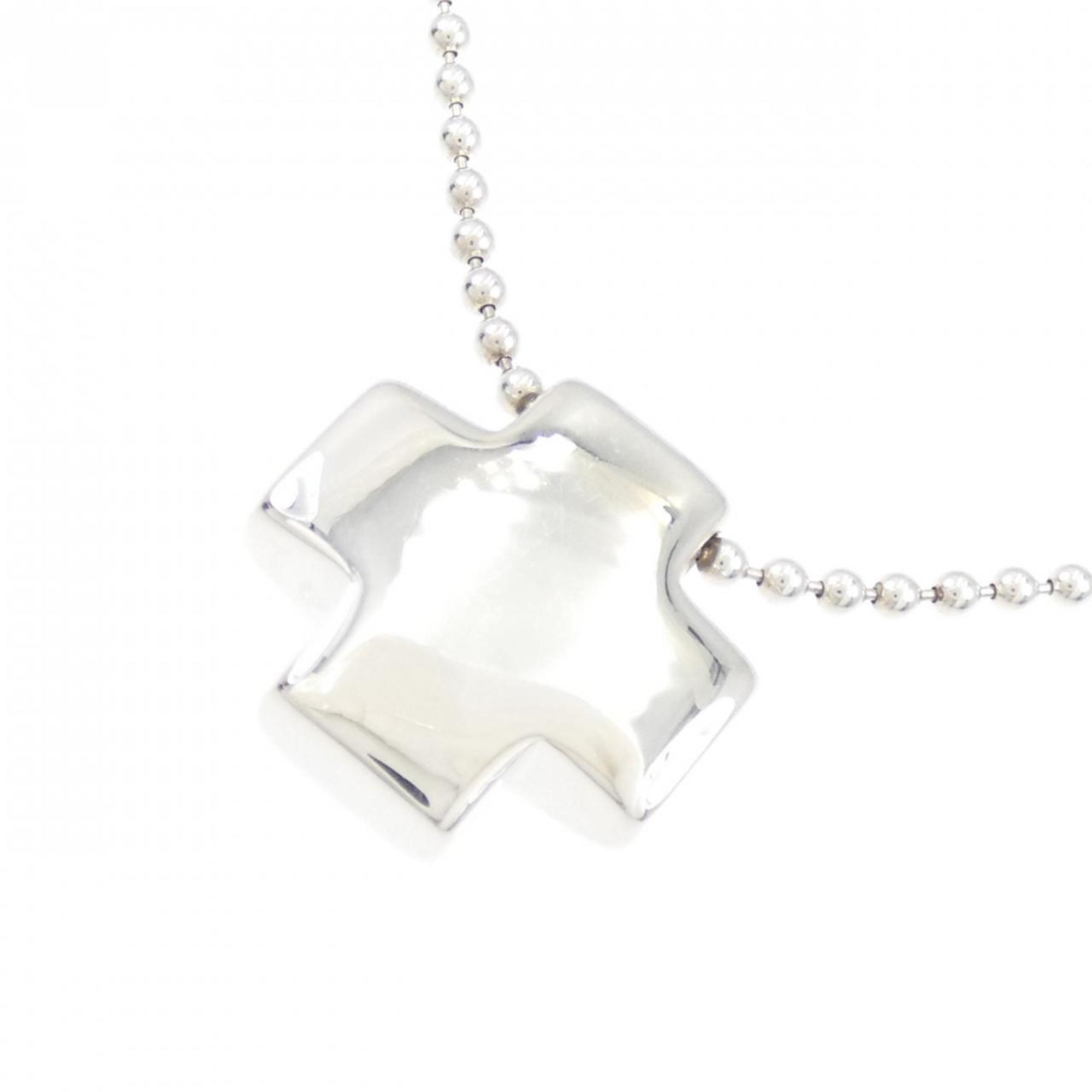 Roman Cross Pendant Necklace Sterling Silver