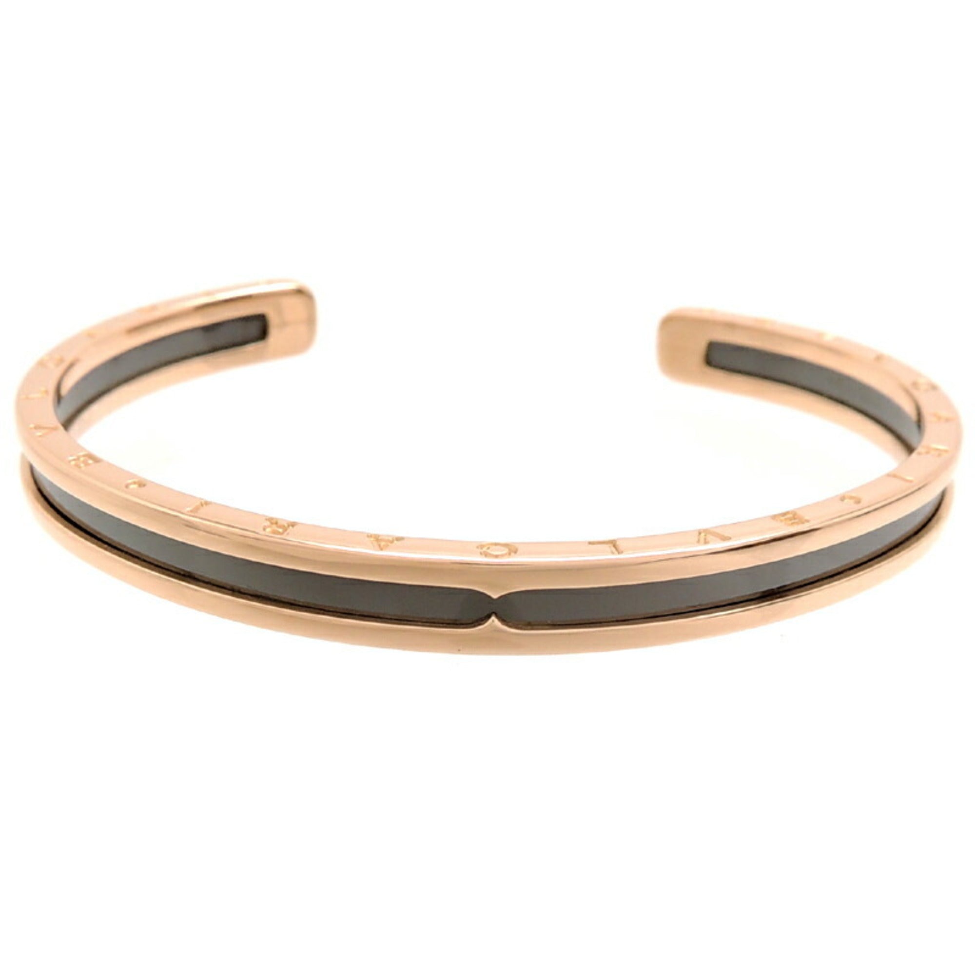 B.Zero1 Bangle 18K Rose Gold and Stainless Steel Bracelet