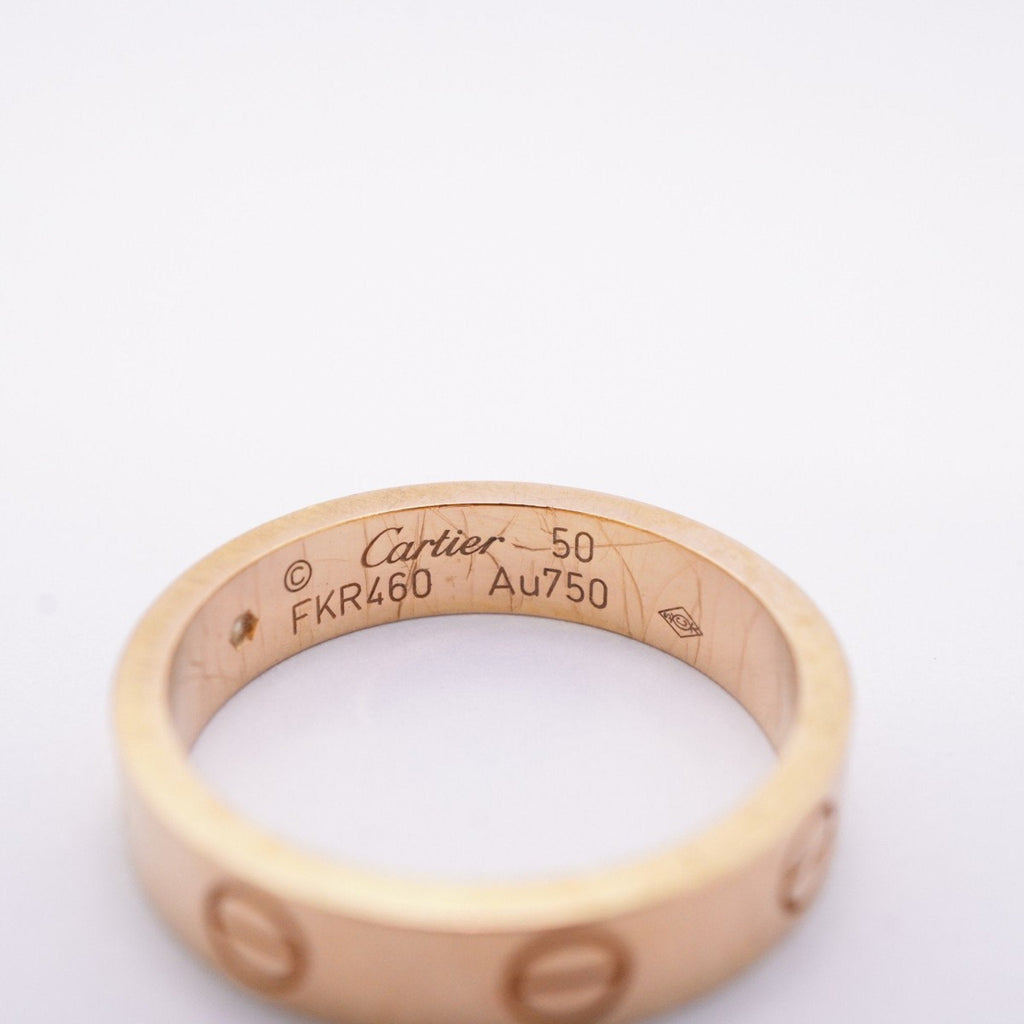Love Ring 18K Rose Gold Mini with Diamond