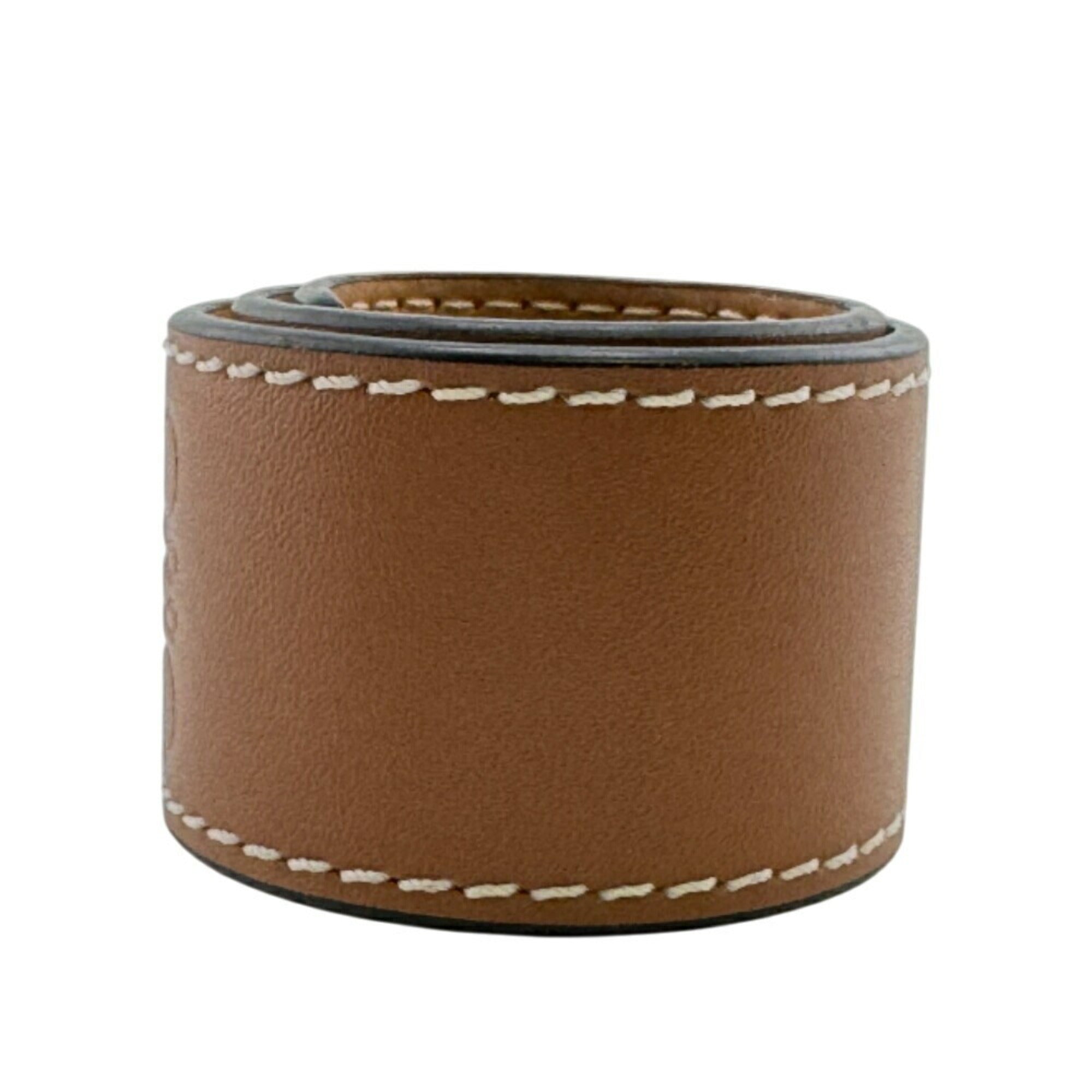 Anagram Slap Bracelet Leather Brown
