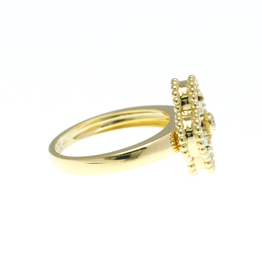 Vintage Alhambra Ring 18K Yellow Gold and Onyx