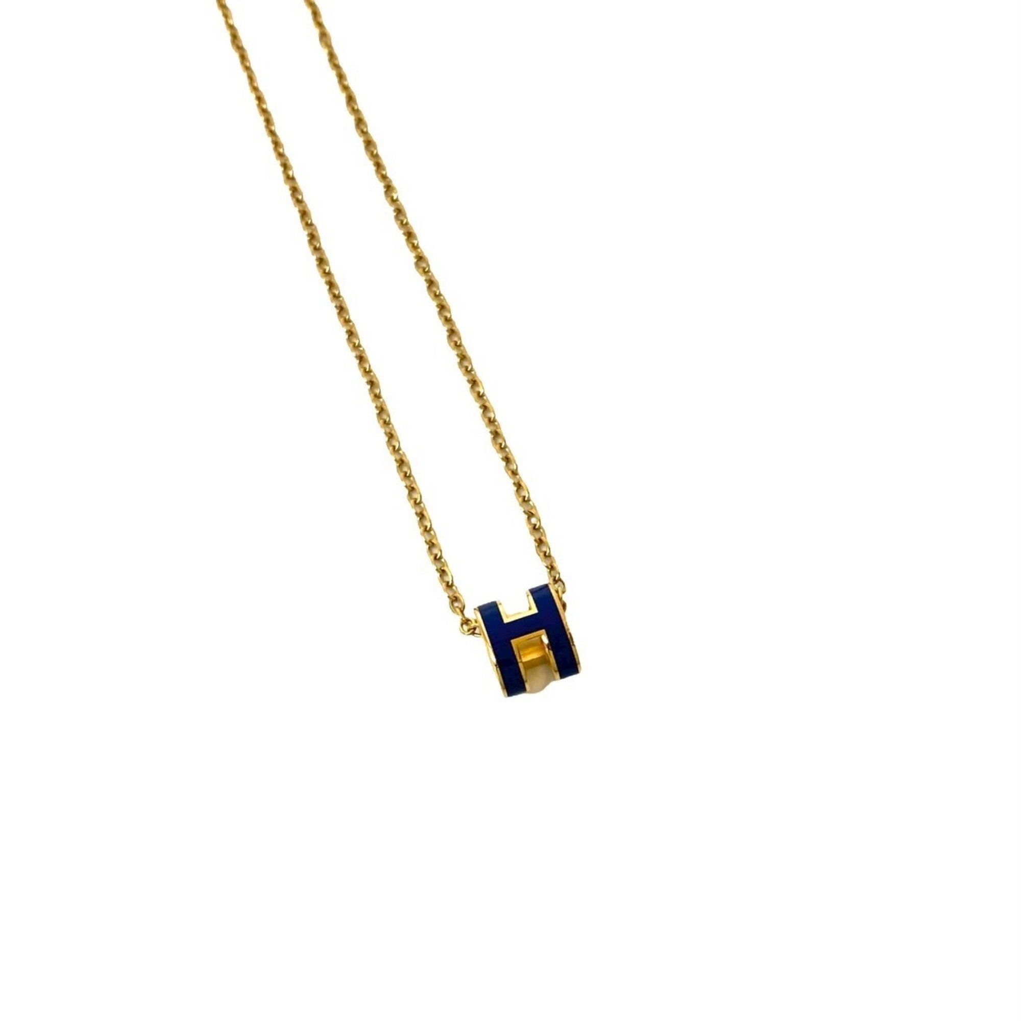 Pop H Pendant Necklace Gold-Tone Metal