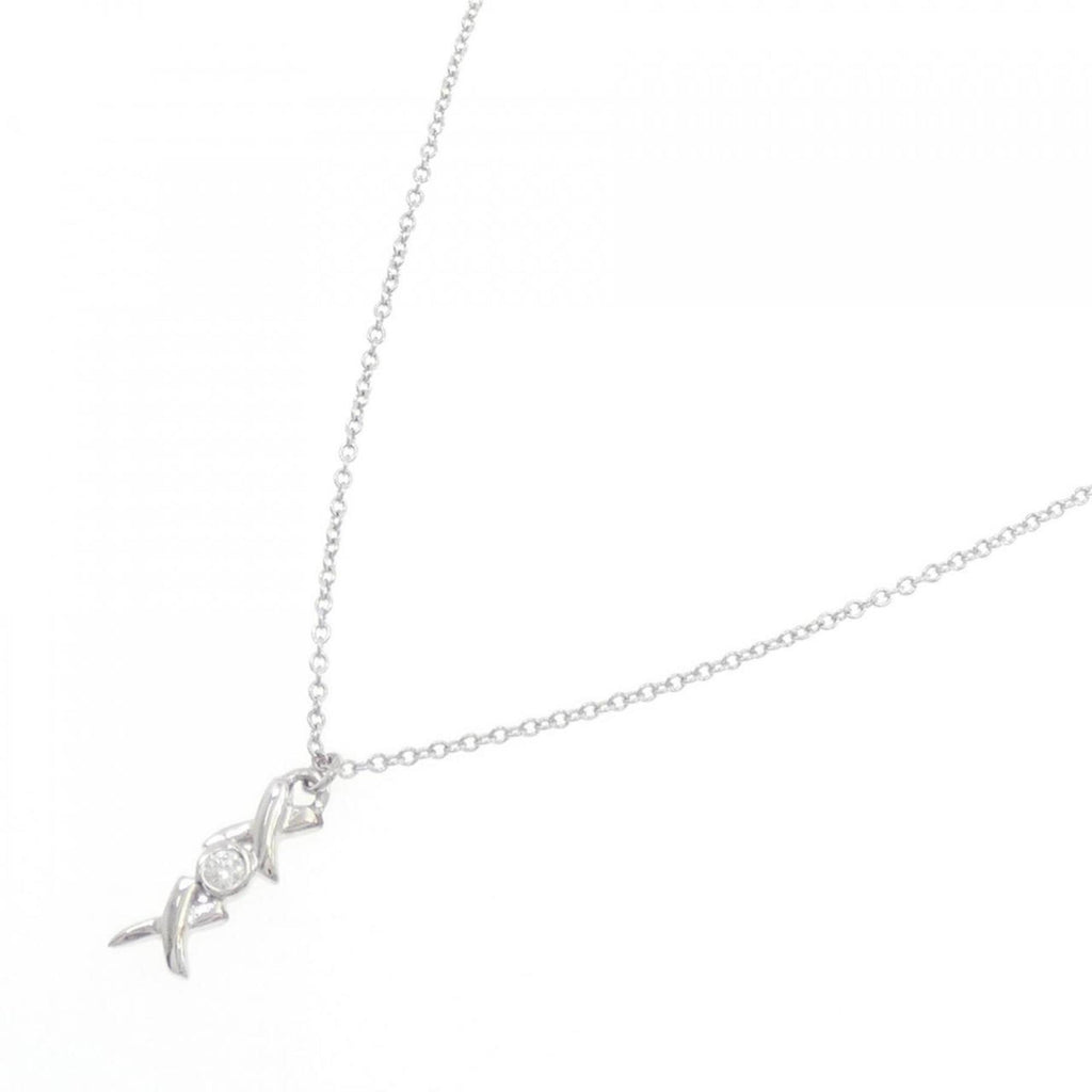 Pendant Necklace 18K White Gold with Diamond