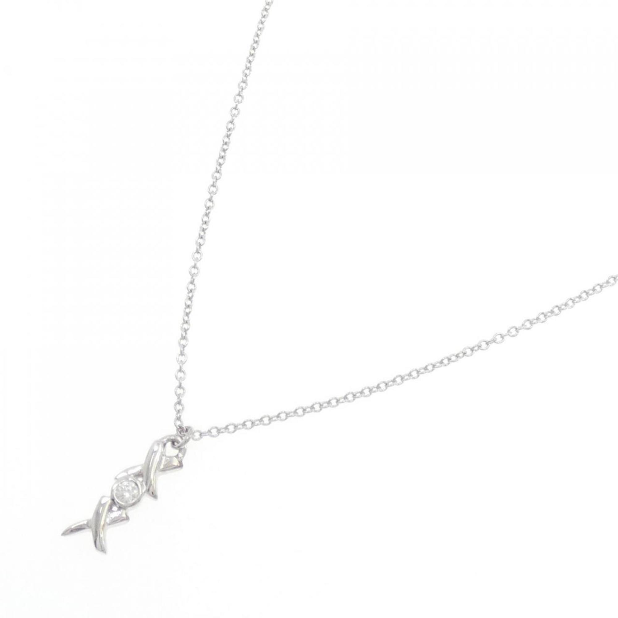 Pendant Necklace 18K White Gold with Diamond