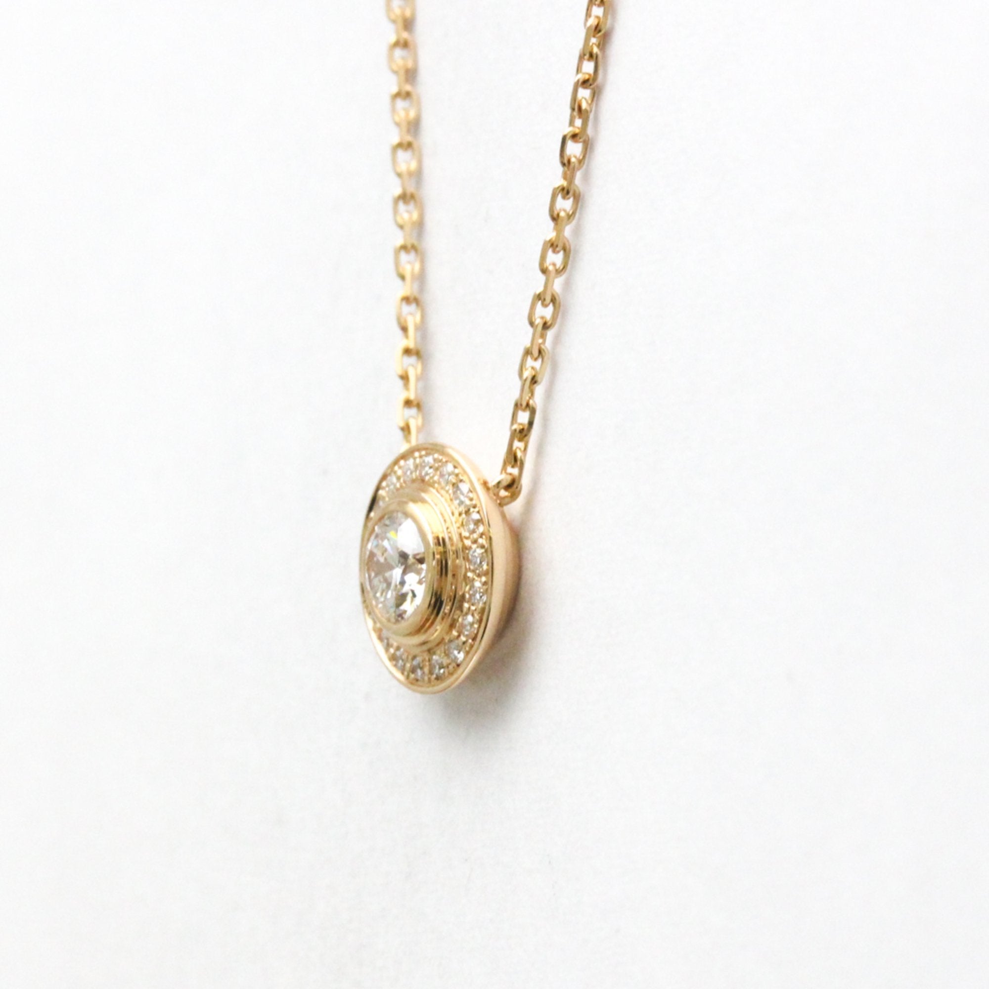Pendant Necklace 18K Rose Gold and Diamond