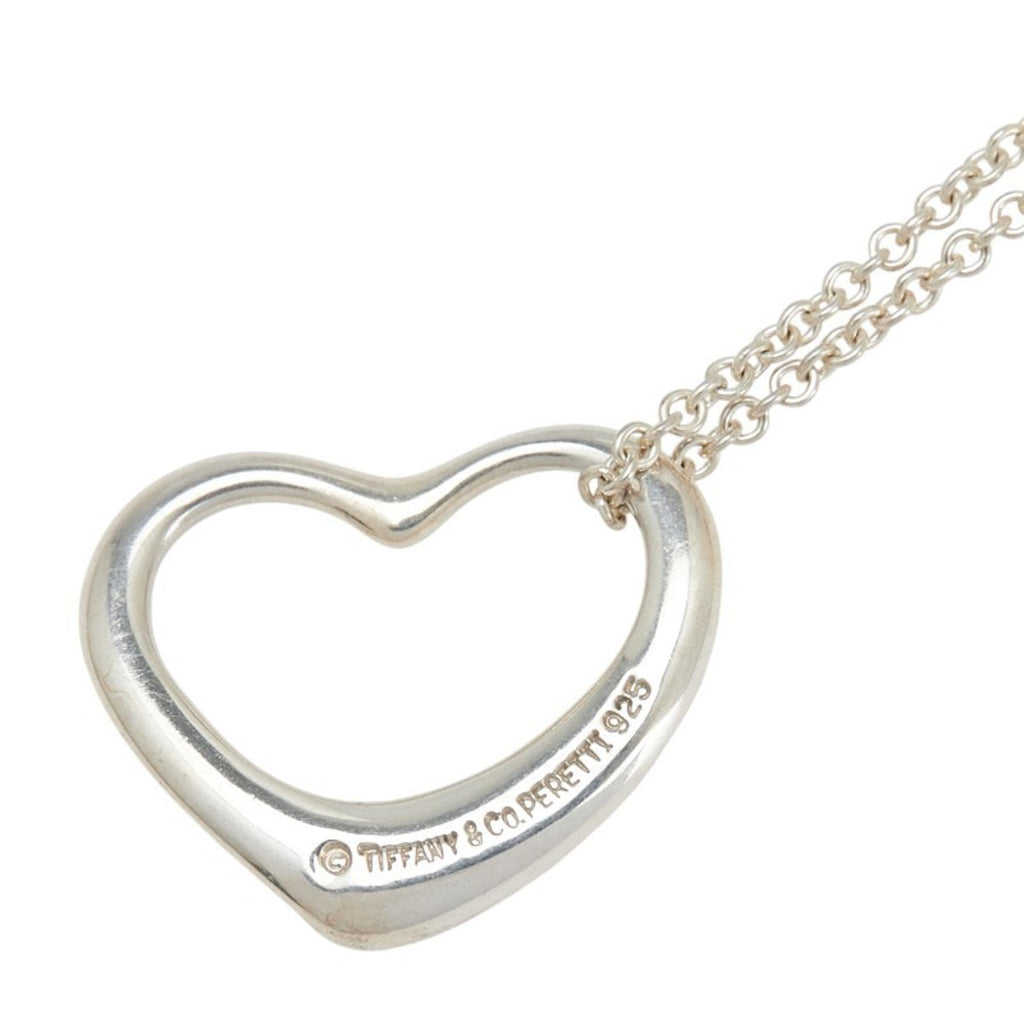 Open Heart Pendant Necklace Sterling Silver 18.4mm
