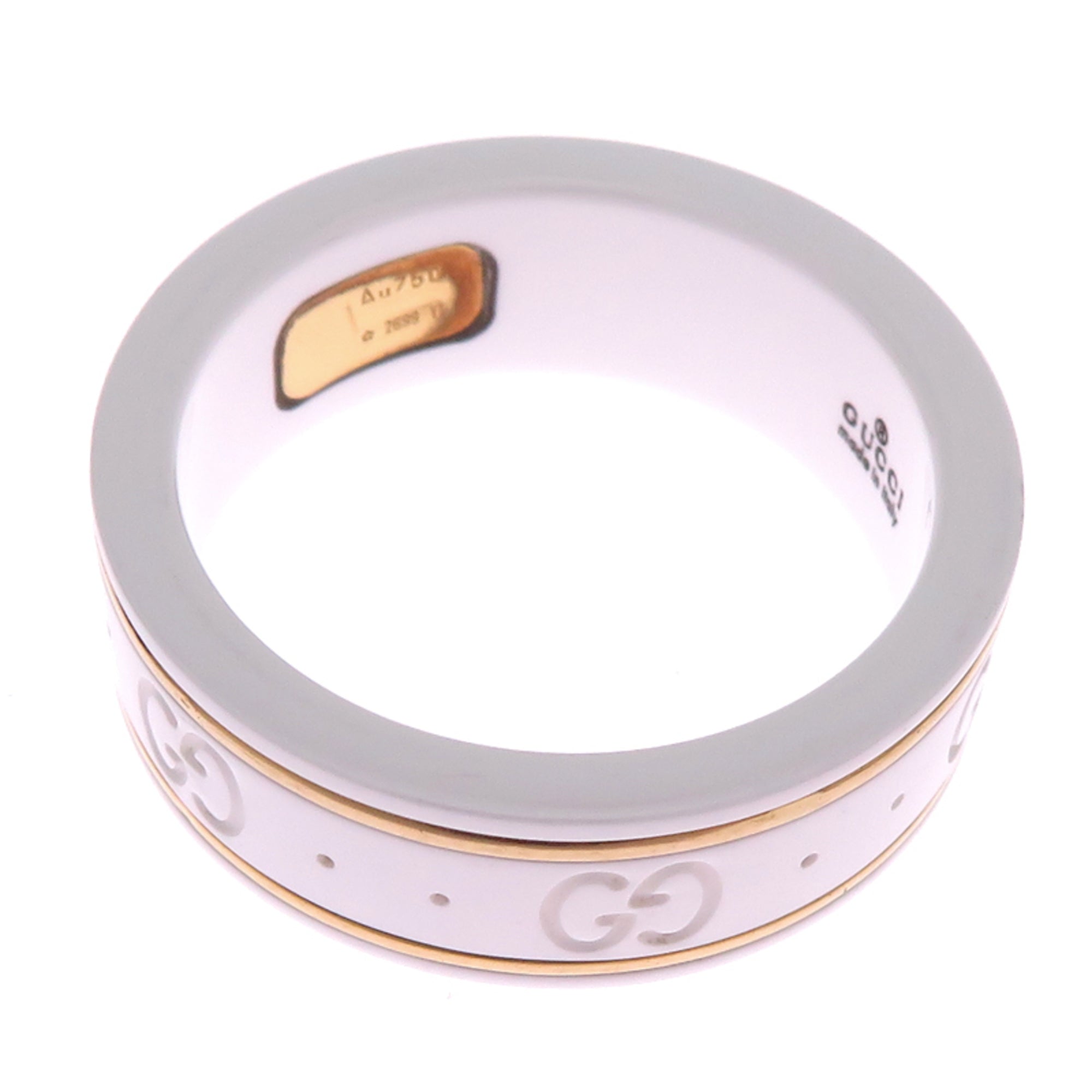 Icon Ring Ceramic and 18K Yellow Gold