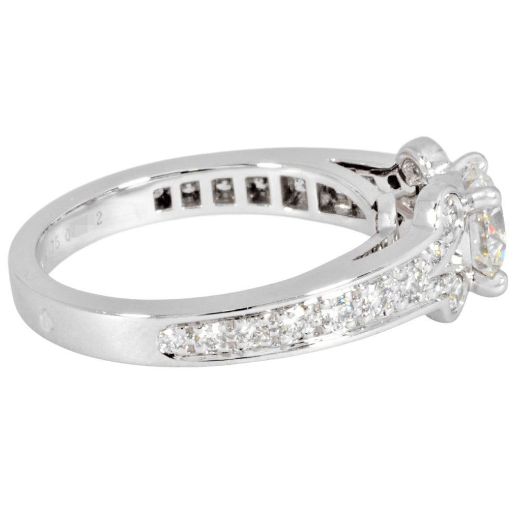 Engagement Ring Platinum With Diamond 0.75ct