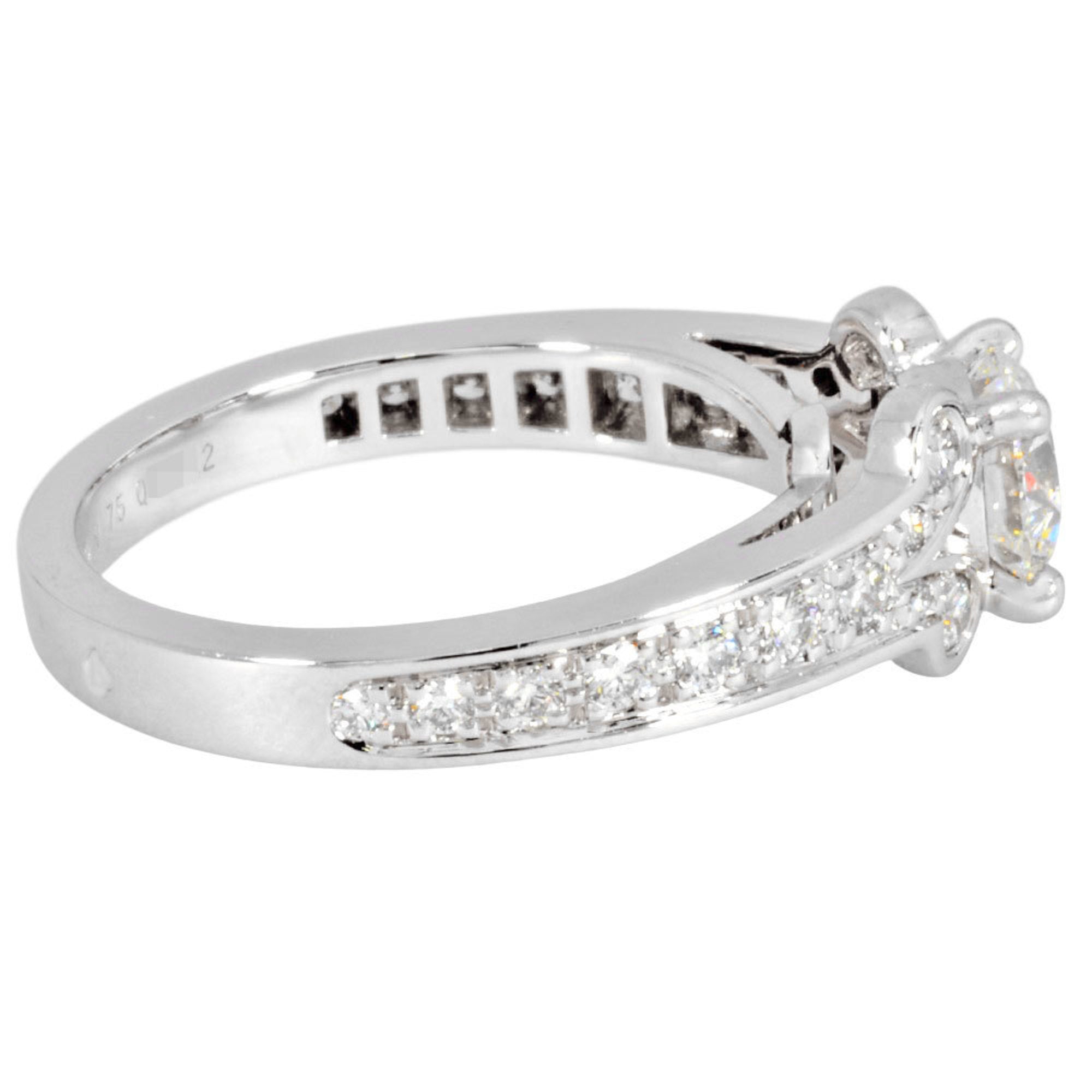 Engagement Ring Platinum With Diamond 0.75ct