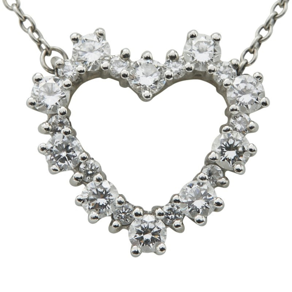 Sentimental Heart Pendant Necklace Platinum
