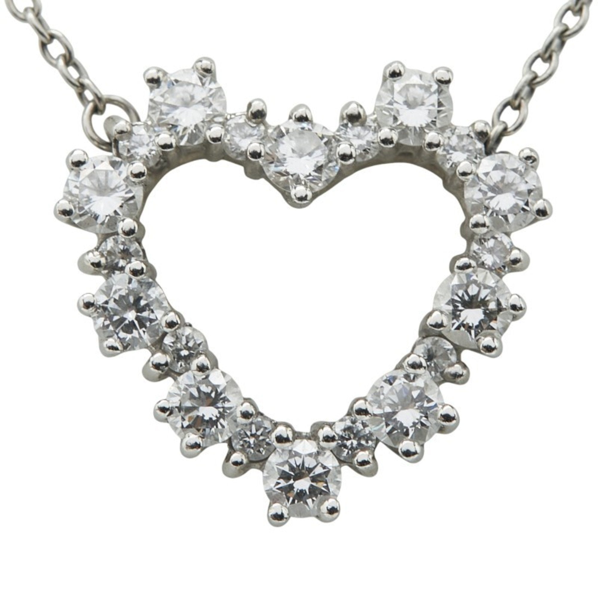 Sentimental Heart Pendant Necklace Platinum