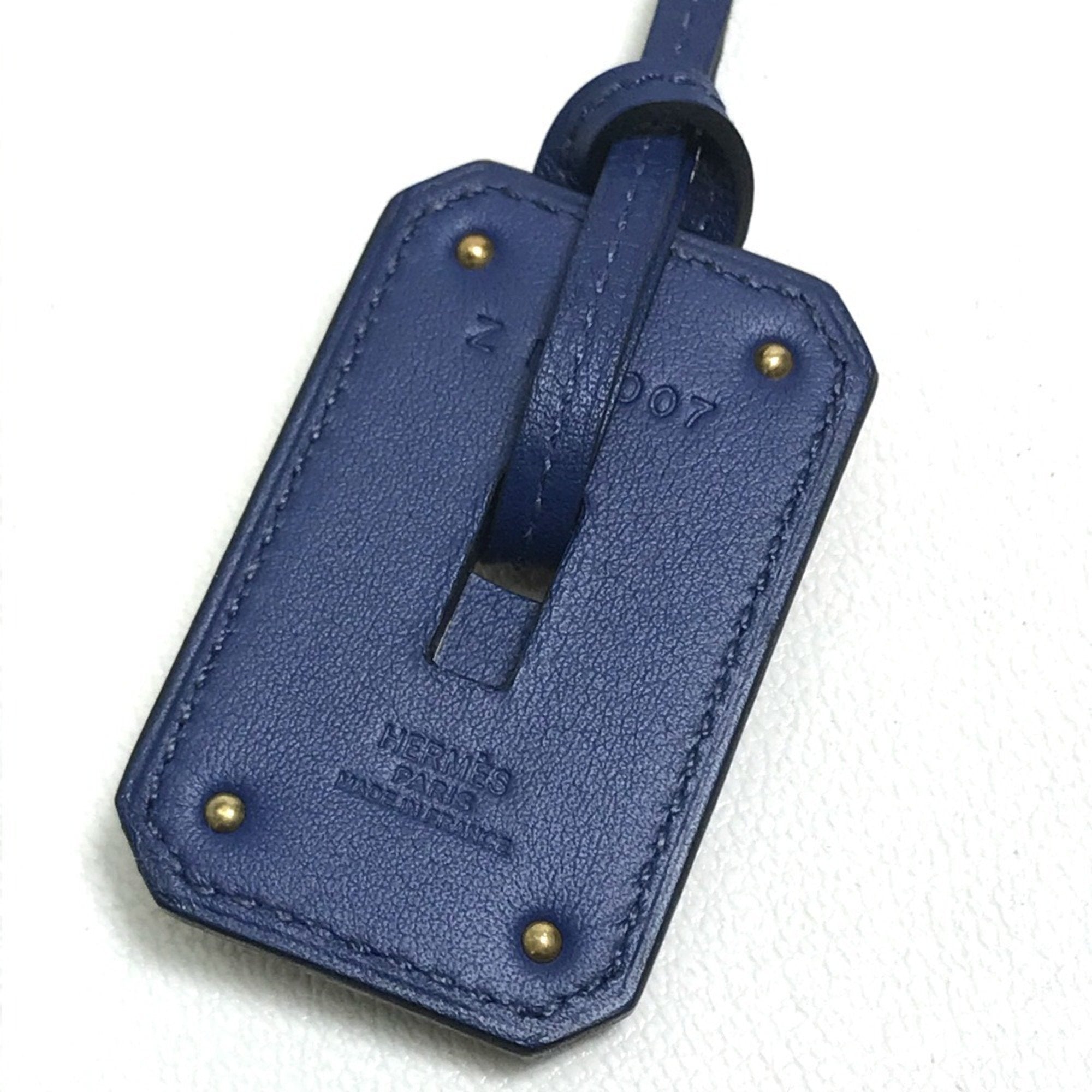 O'Kelly GM Pendant Necklace Swift Leather Blue