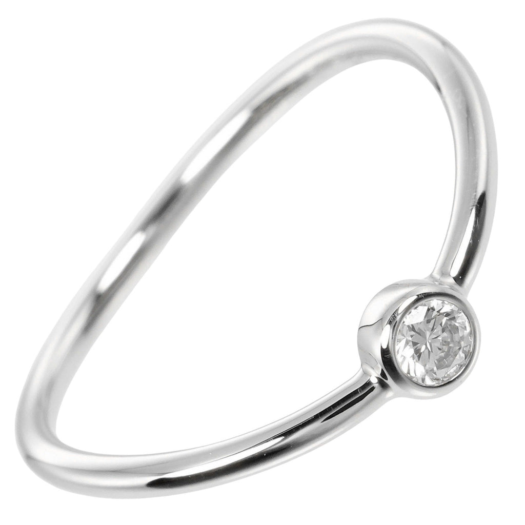 Wave Ring Platinum With Diamond