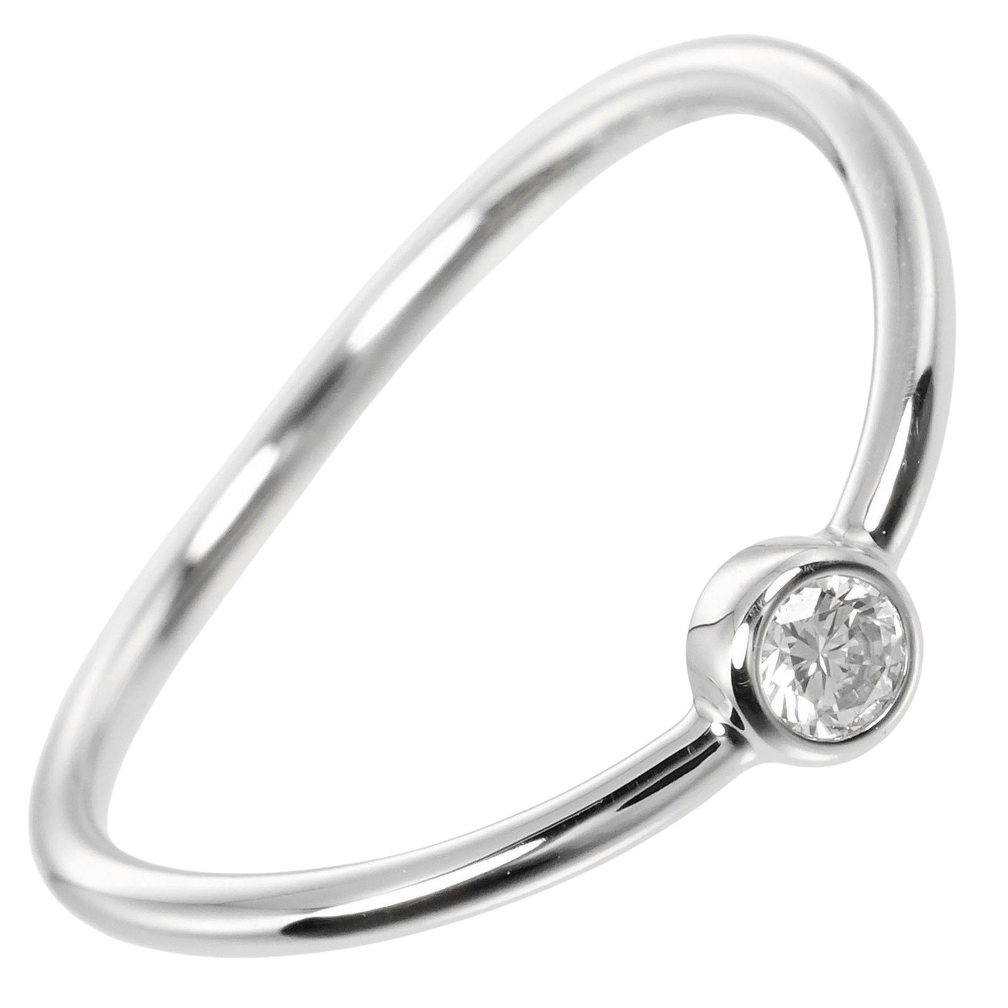 Wave Ring Platinum With Diamond