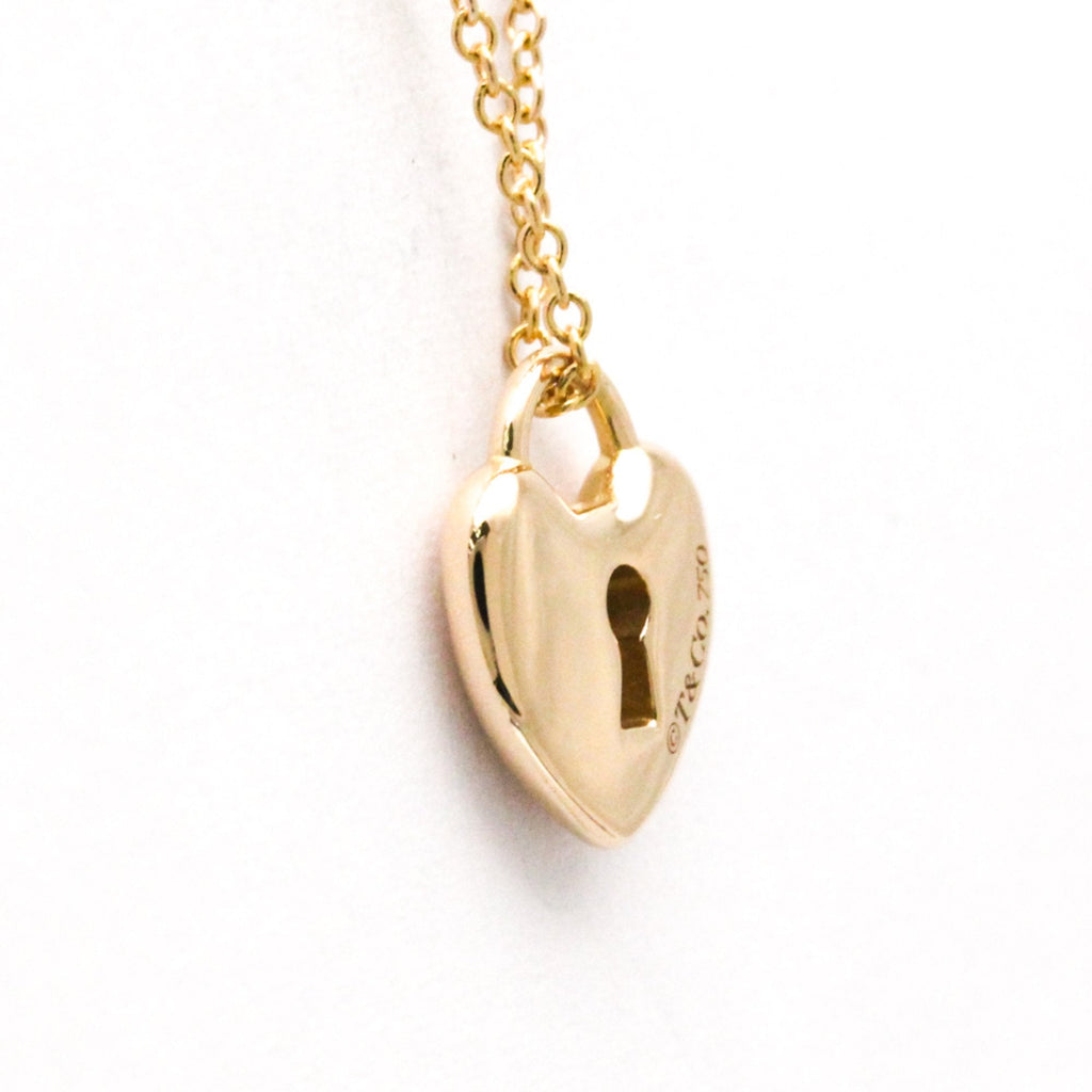 Heart Lock Key Pendant Necklace 18K Rose Gold