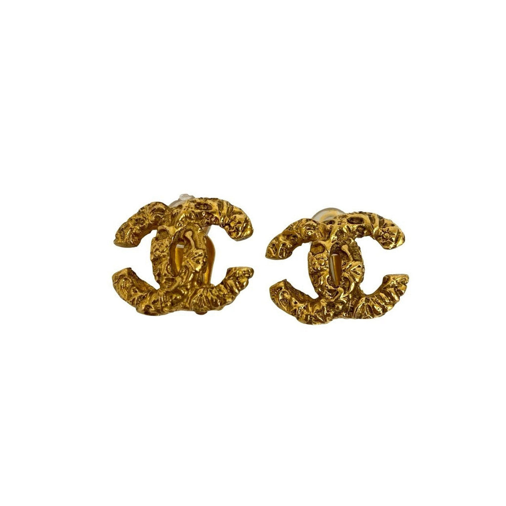CC Logo Earrings Metal Gold-Tone Metal