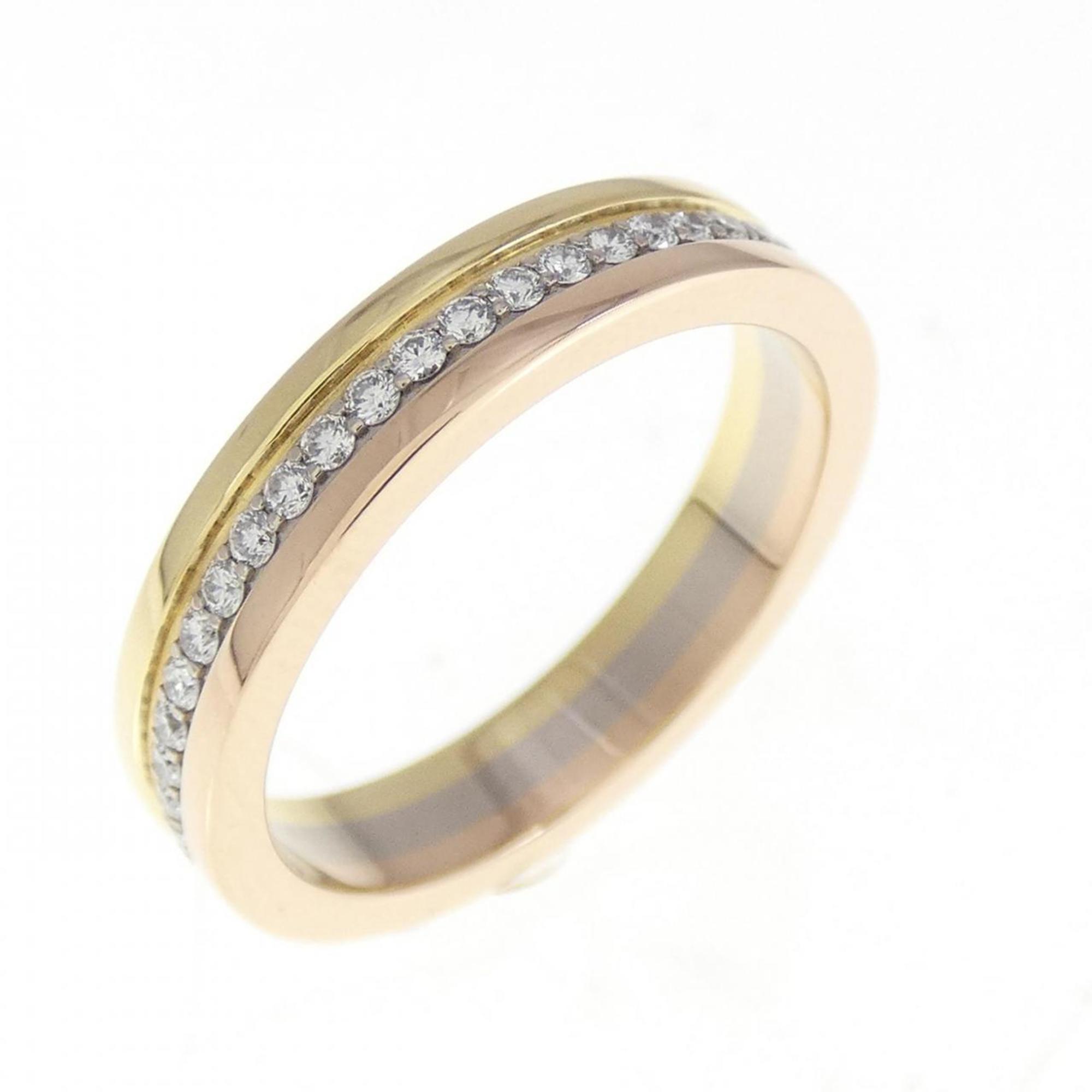 Vendome Louis Cartier Band Ring 18K Tricolor Gold