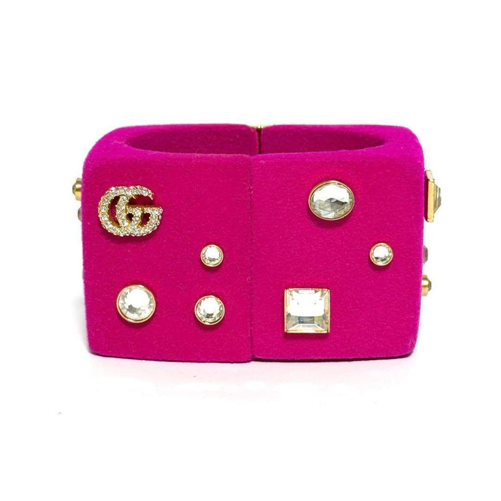 Bejeweled Bangle Metal and Rhinestone Bracelet