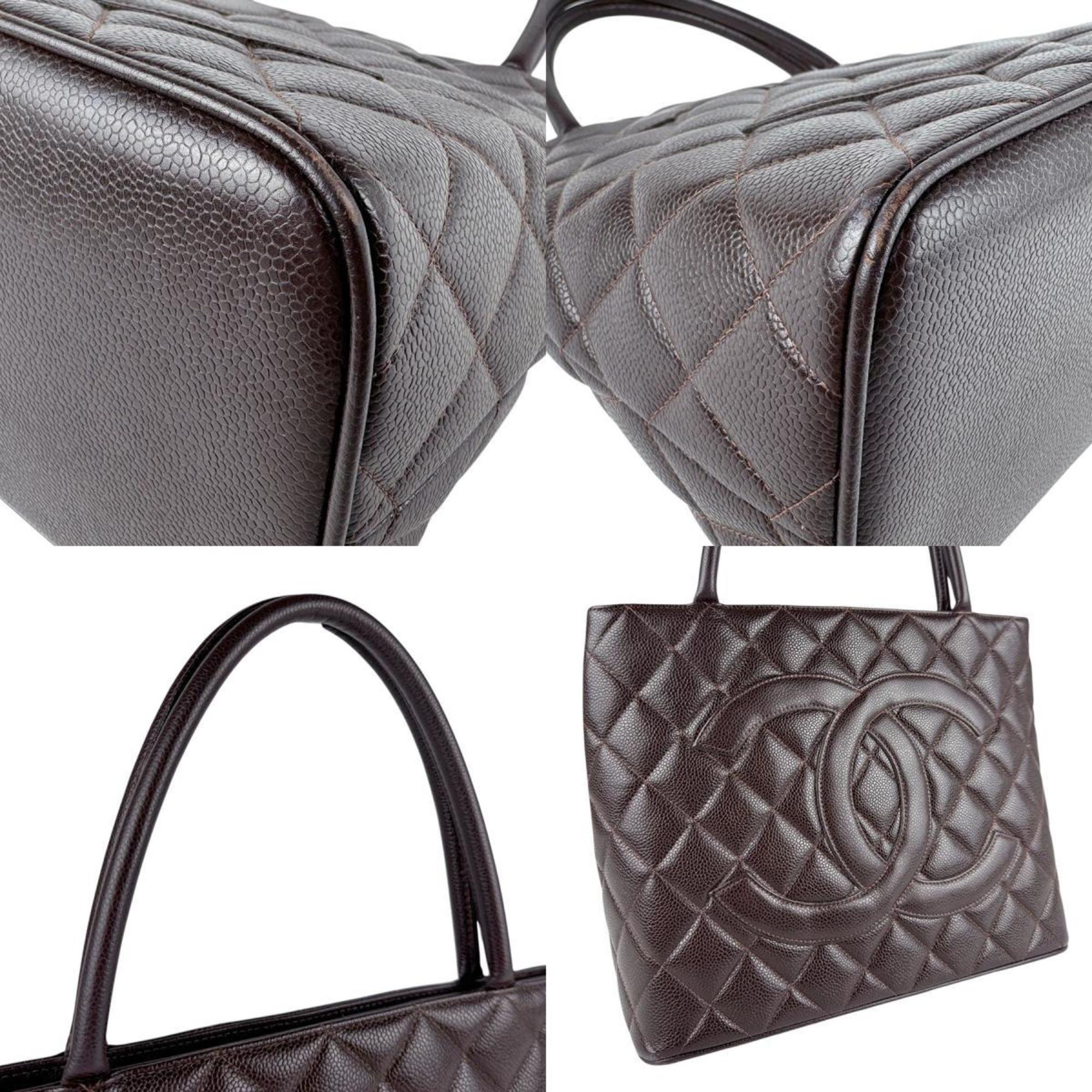 Medallion Tote Quilted Caviar