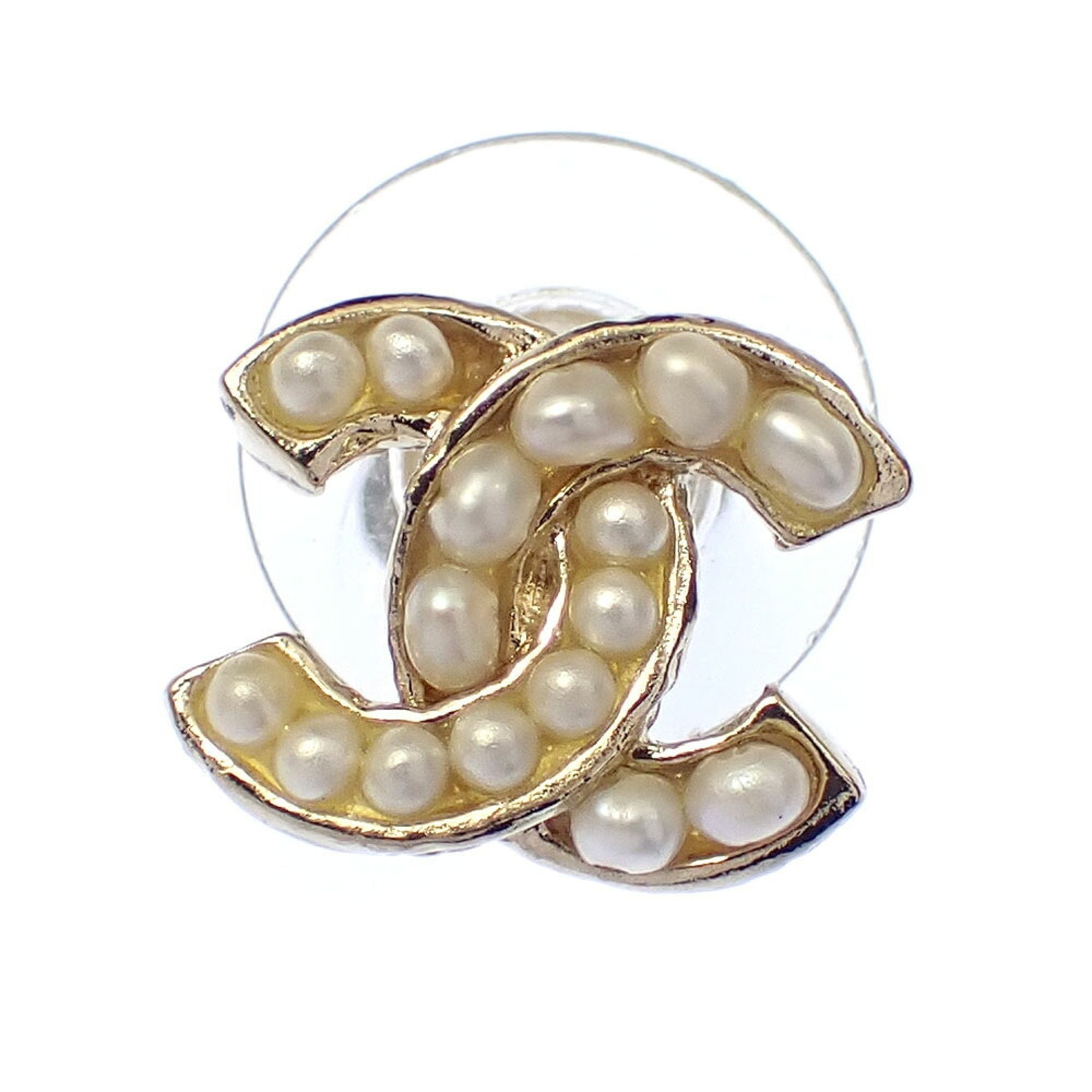 CC Logo Earrings Metal Gold-Tone Metal