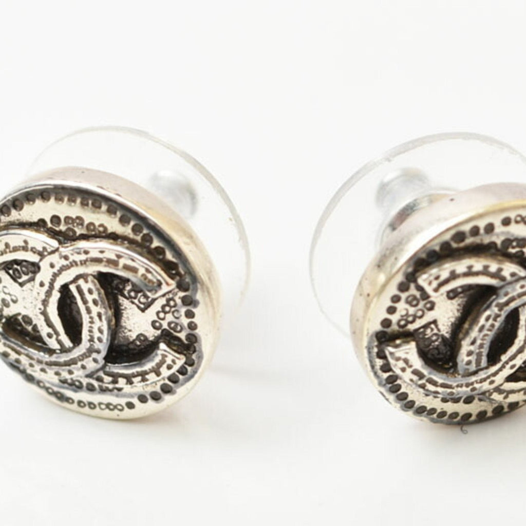 CC Logo Circle Earrings Sterling Silver