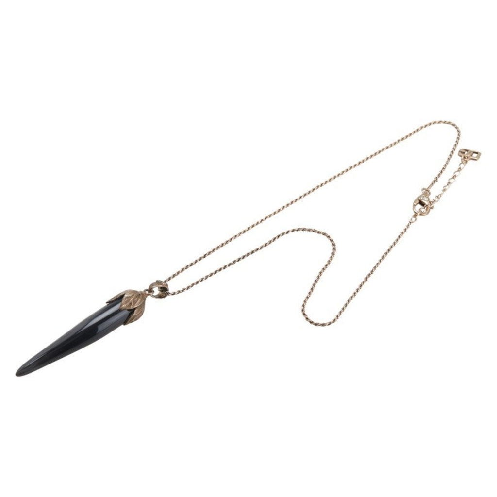 Corno Pendant Necklace Plastic and Sterling Silver