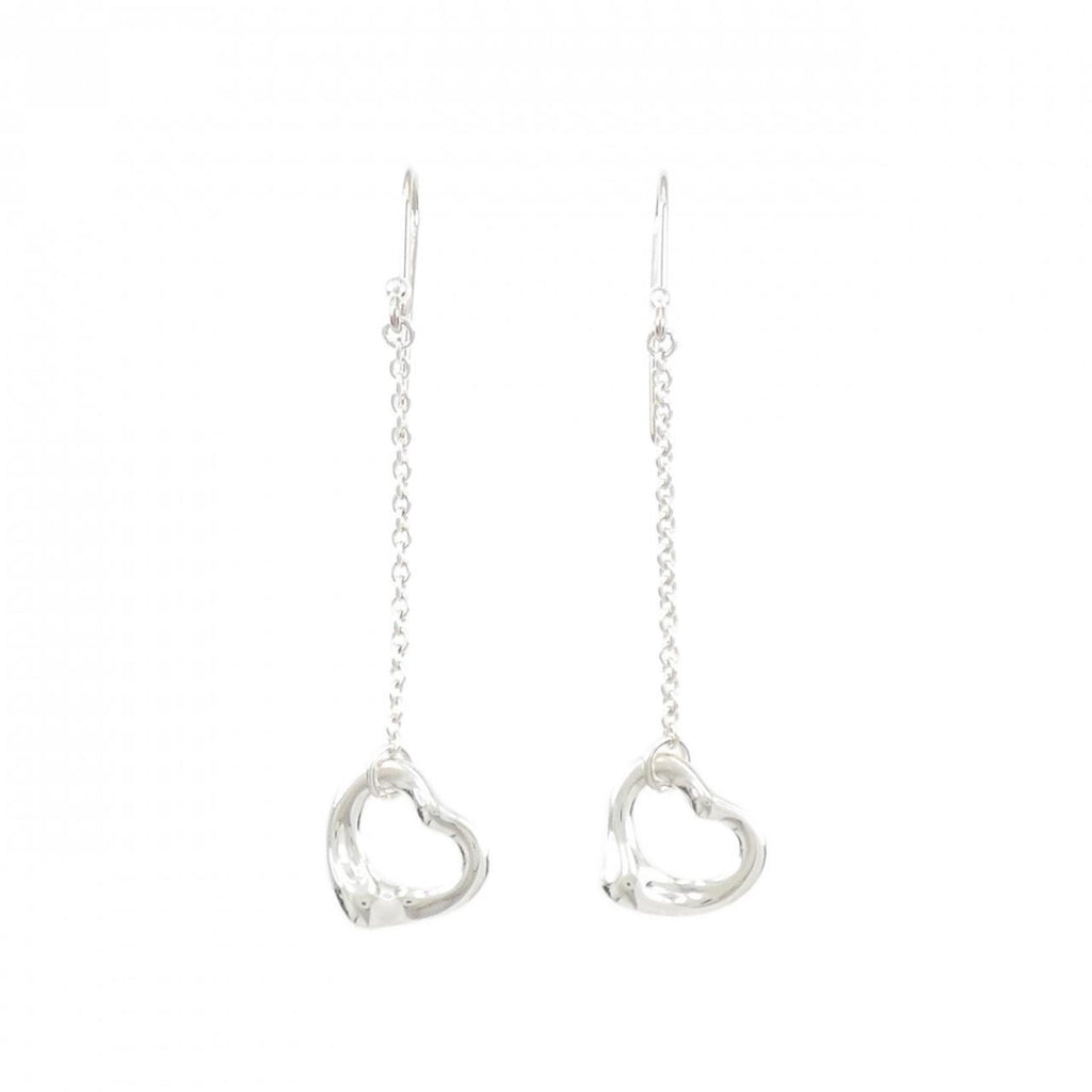 Open Heart Earrings Sterling Silver 39mm Sterling Silver