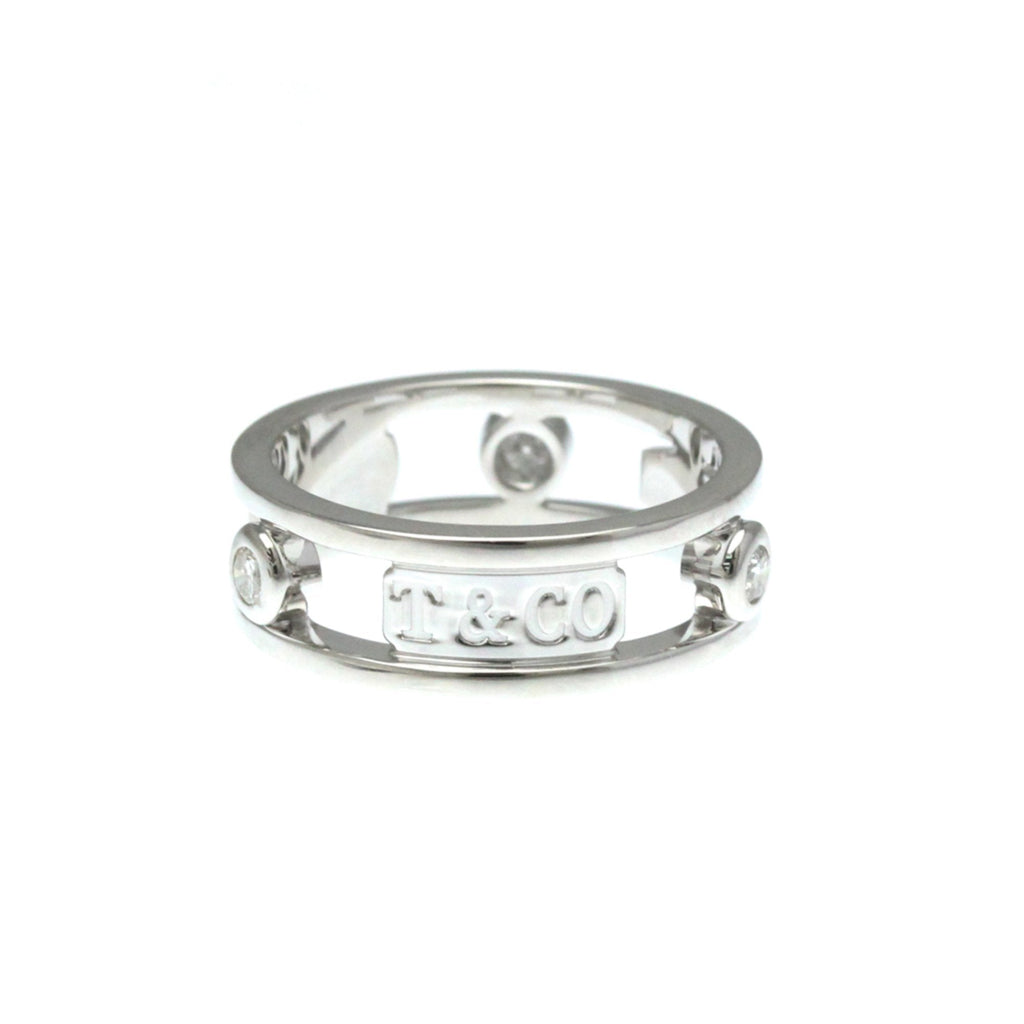 Band Ring 18K White Gold with Diamond