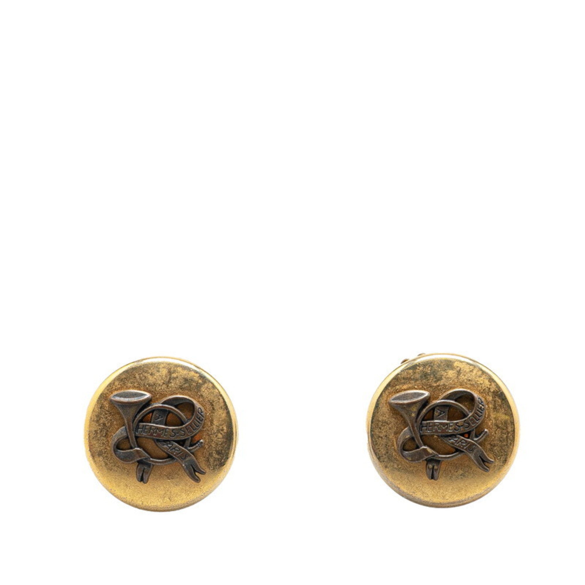 Earrings Gold-Tone Metal
