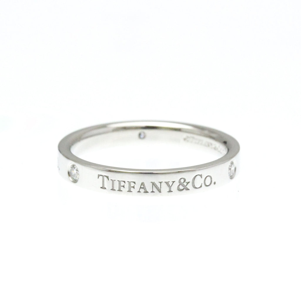 Flat Band Ring Platinum with Diamond
