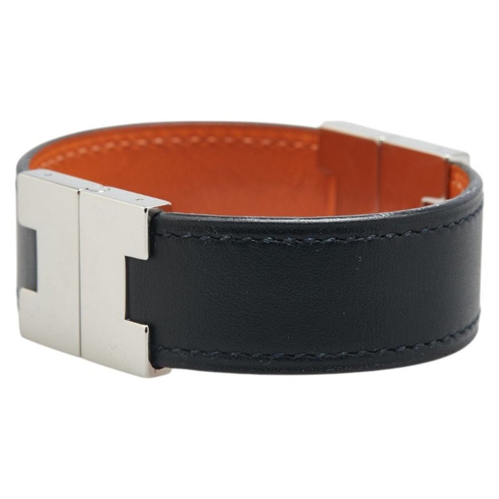 Swift Leather and Metal Bracelet Black Brown