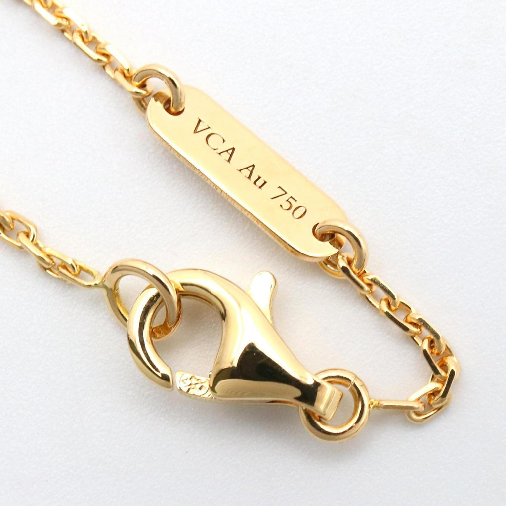 Vintage Alhambra Pendant Necklace 18K Yellow Gold and Onyx