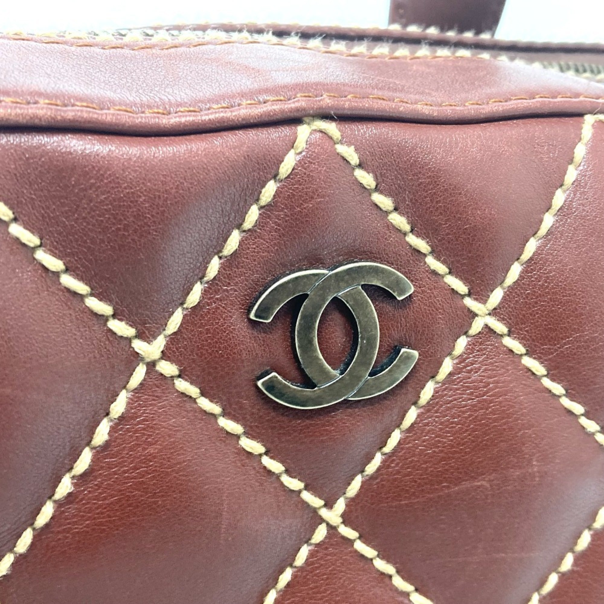Surpique Boston Bag Quilted Leather Large