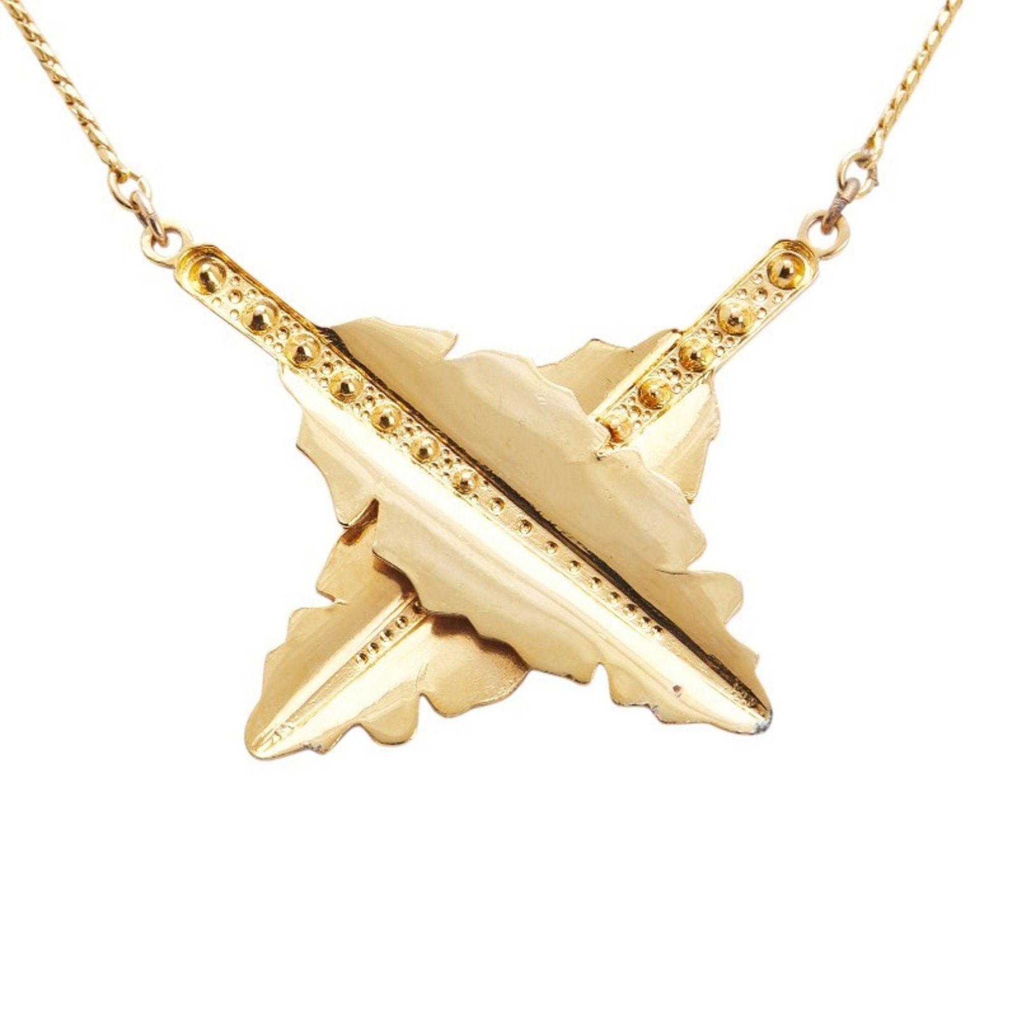 Pendant Necklace Gold With Rhinestone