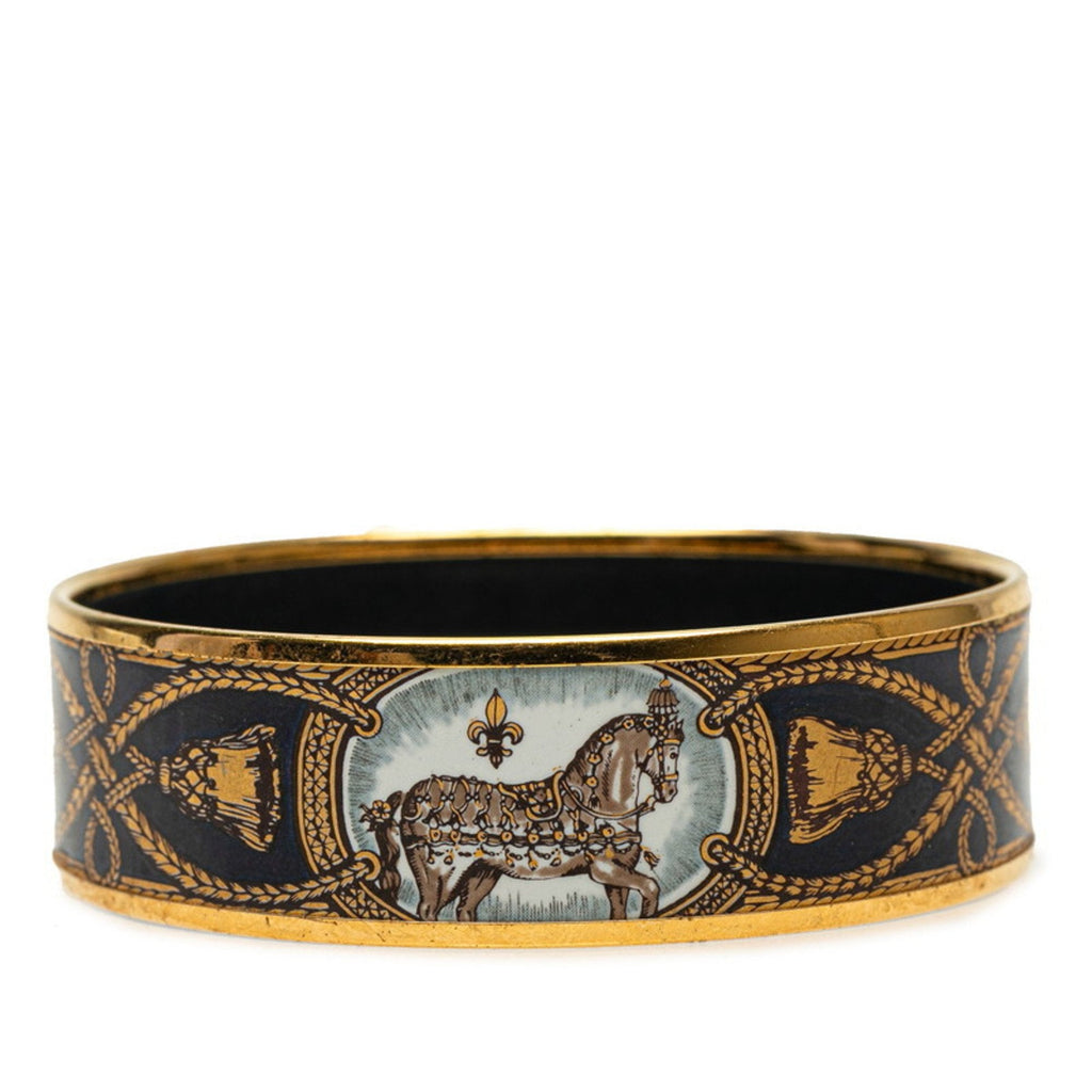 Cloisonné And Enamel Bracelet Black Gold Multicolor