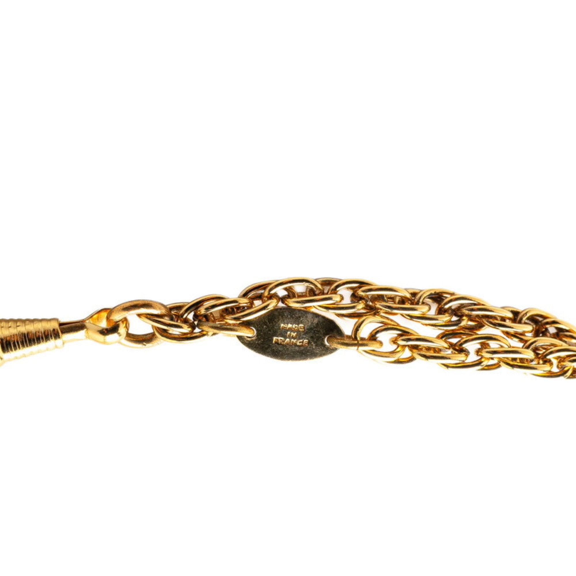 CC Logo Chain Pendant Necklace Metal
