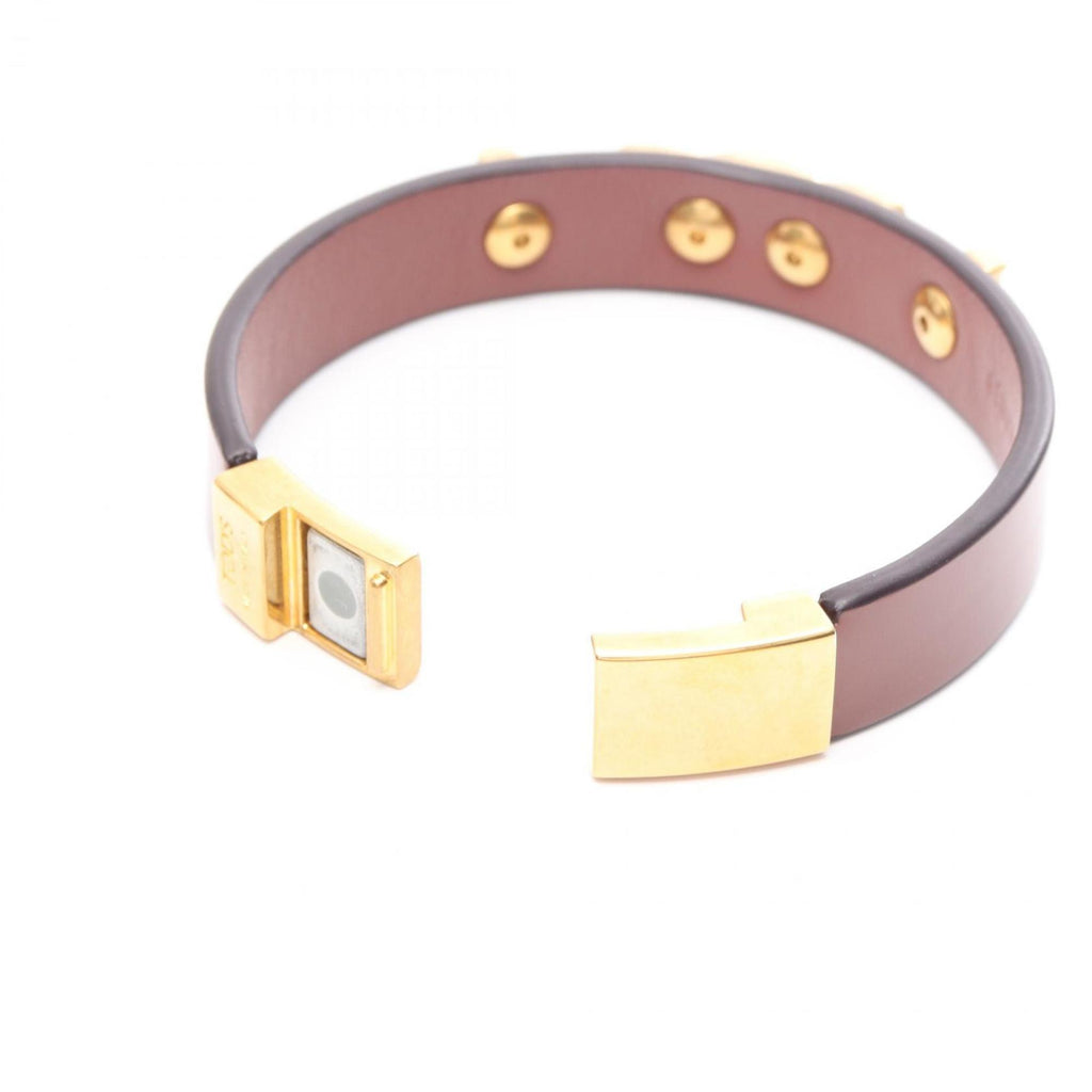 Charm Bracelet Gold and Leather