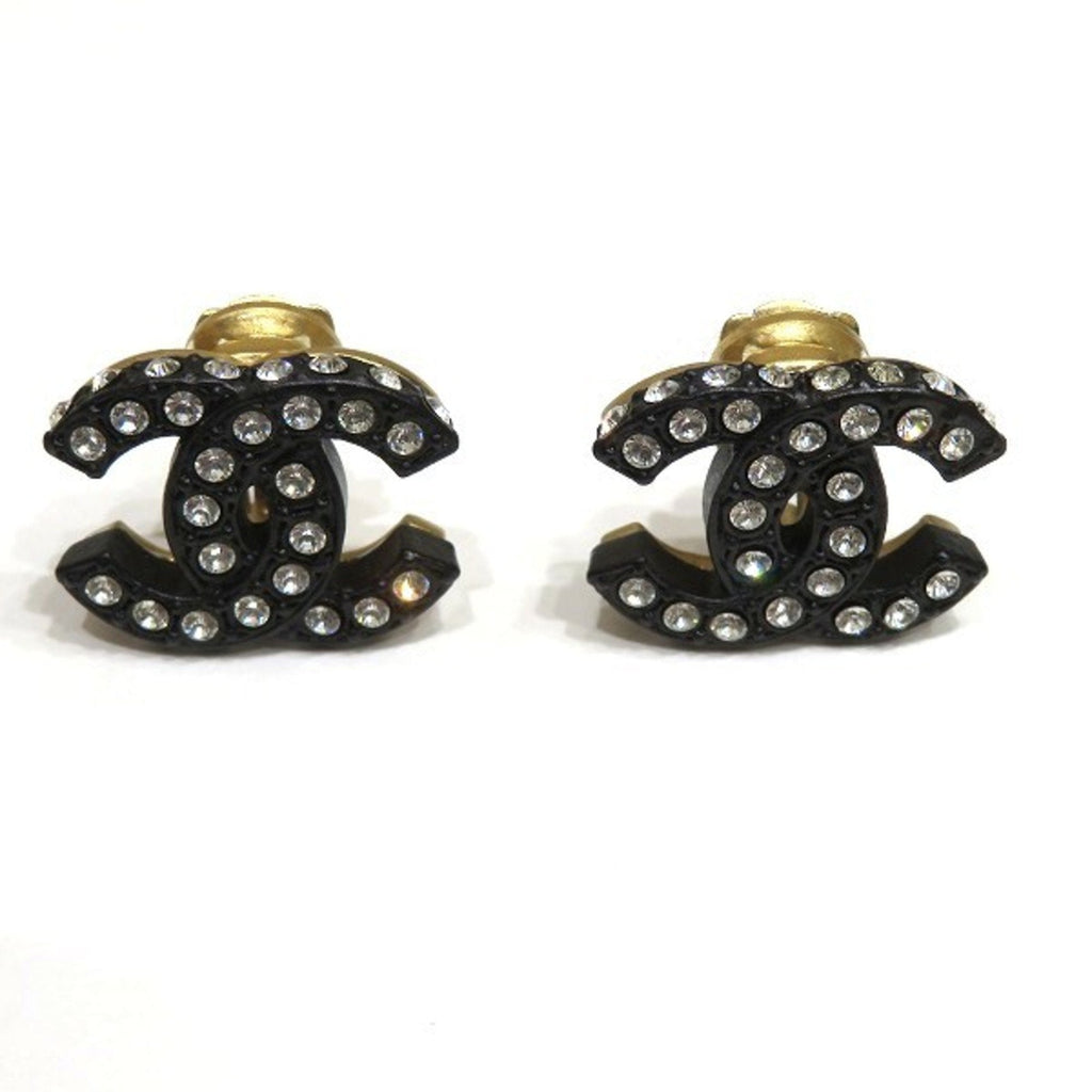 CC Logo Clip-On Earrings Metal Gold-Tone Metal