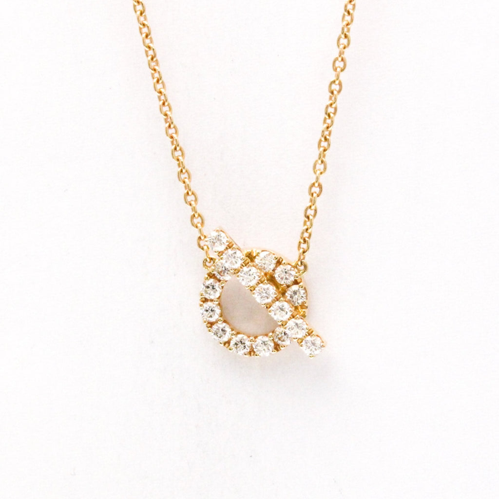 Pendant Necklace 18K Rose Gold with Diamond