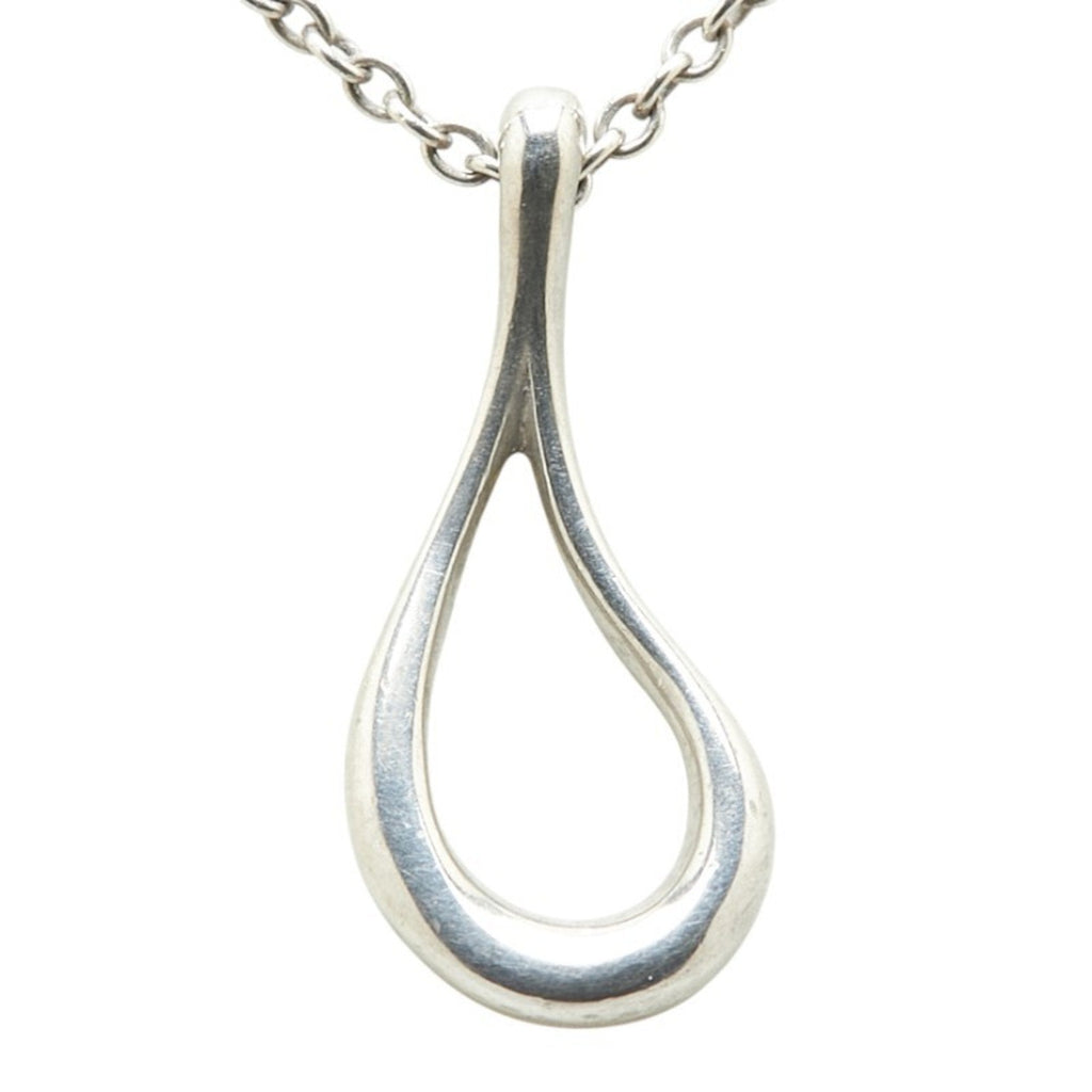 Teardrop Pendant Necklace Sterling Silver