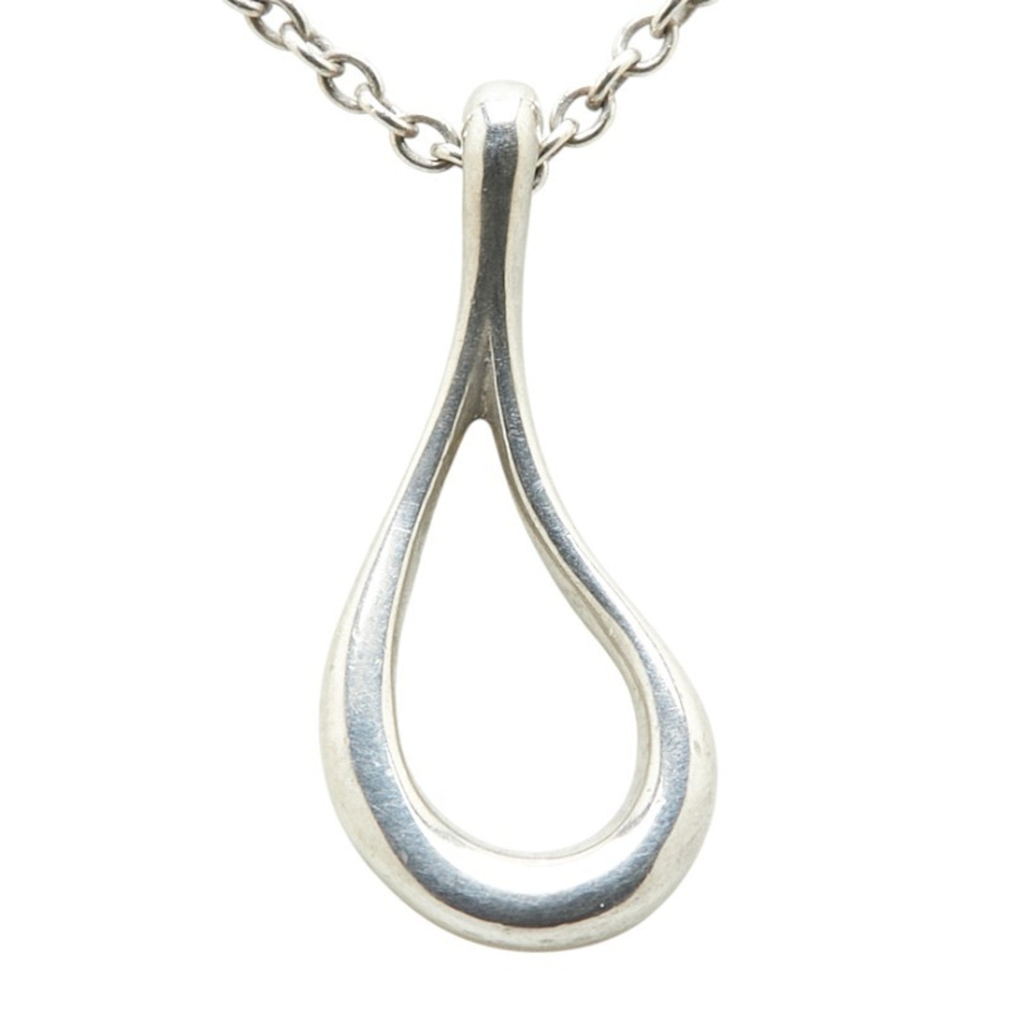 Teardrop Pendant Necklace Sterling Silver