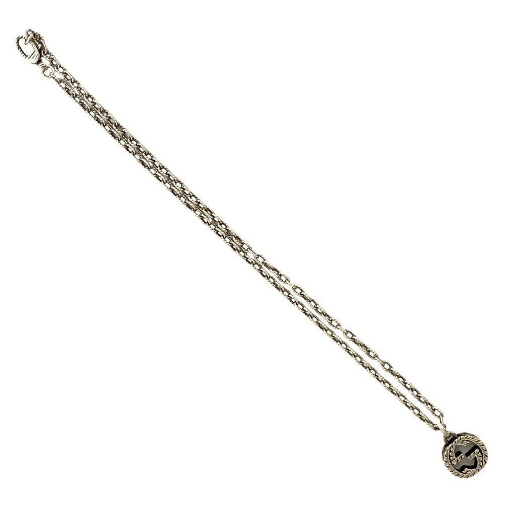 Interlocking G Pendant Necklace Sterling Silver