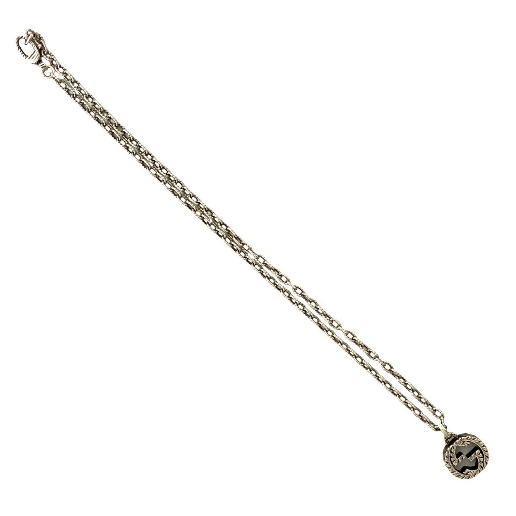 Interlocking G Pendant Necklace Sterling Silver
