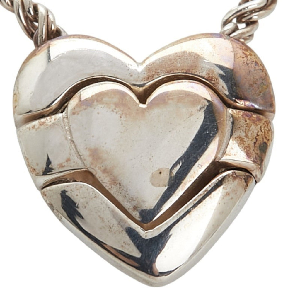 Puzzle Heart Pendant Necklace Sterling Silver