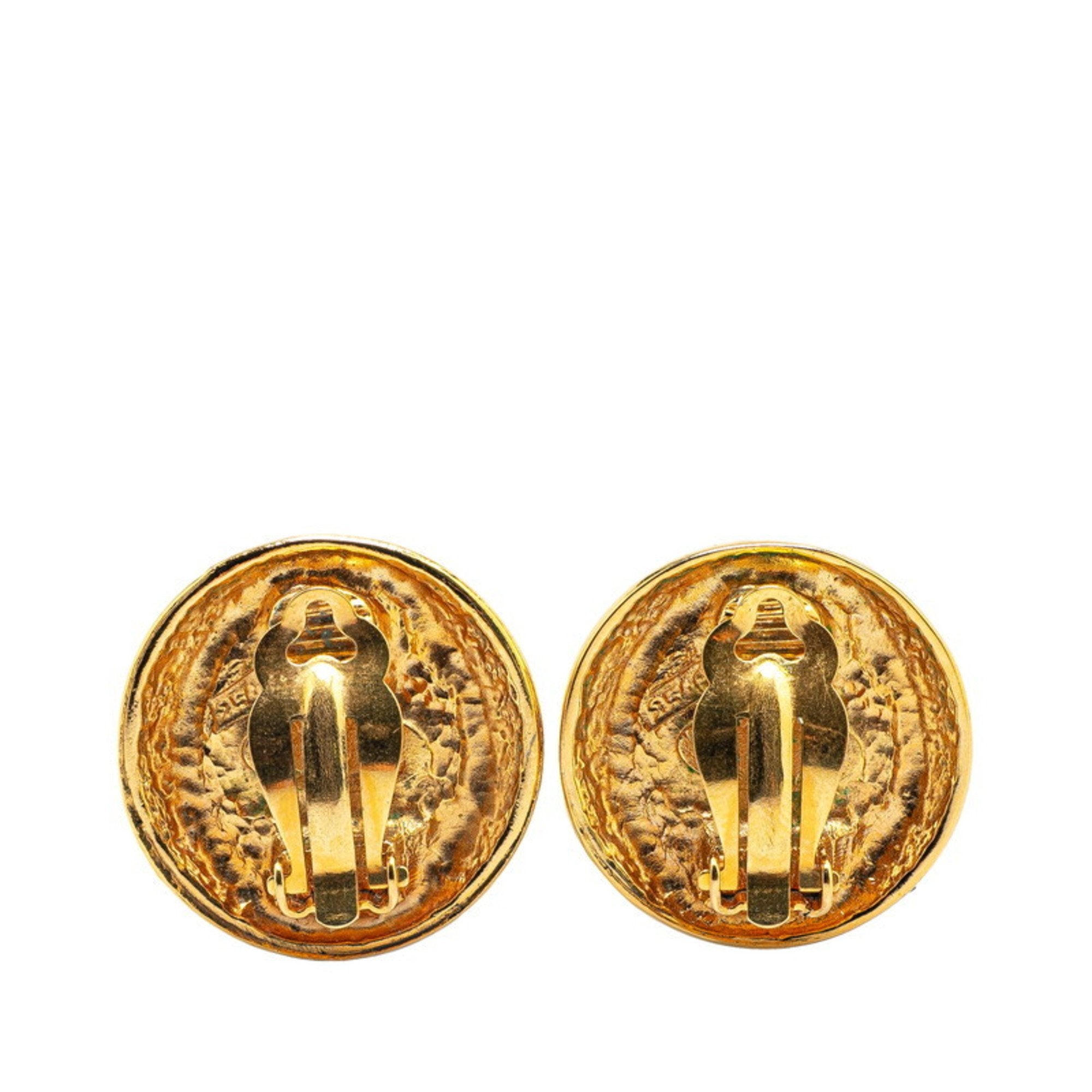 Earrings Pearl Gold-Tone Metal
