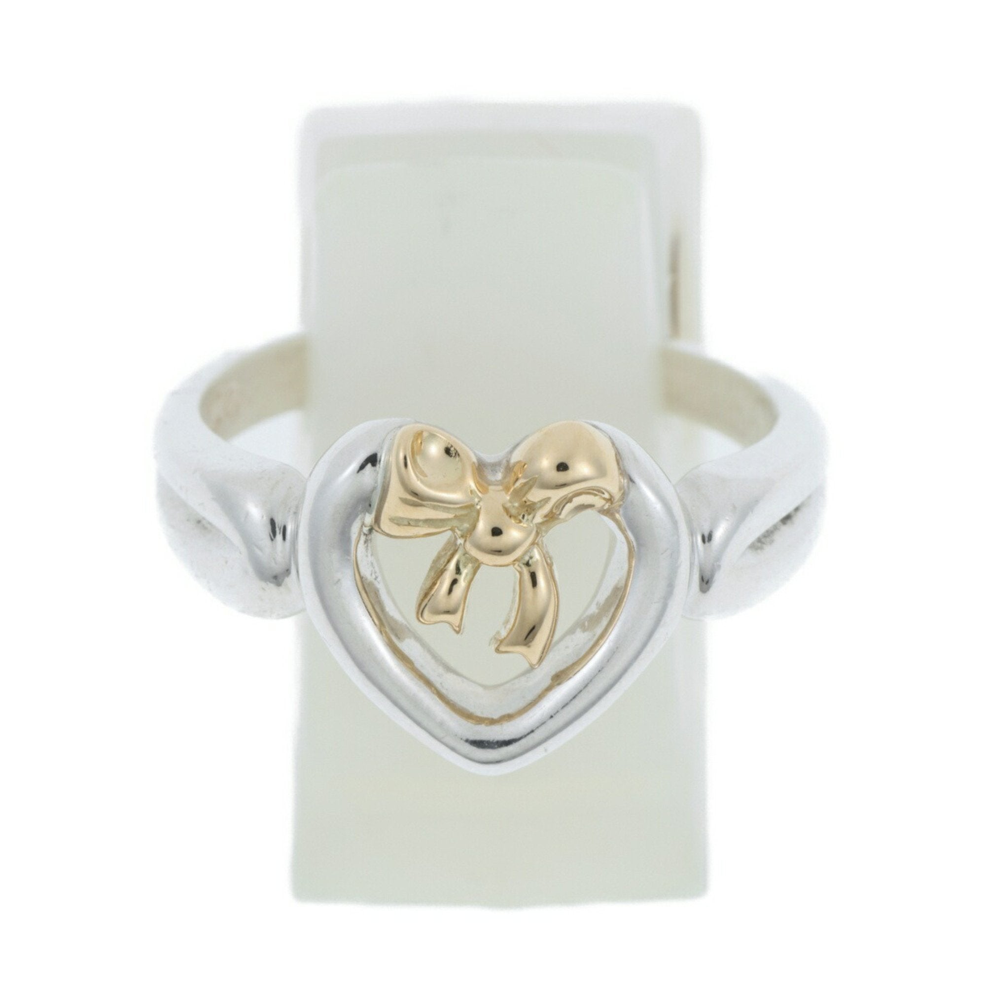 Ribbon Heart Ring 18K Gold and Sterling Silver