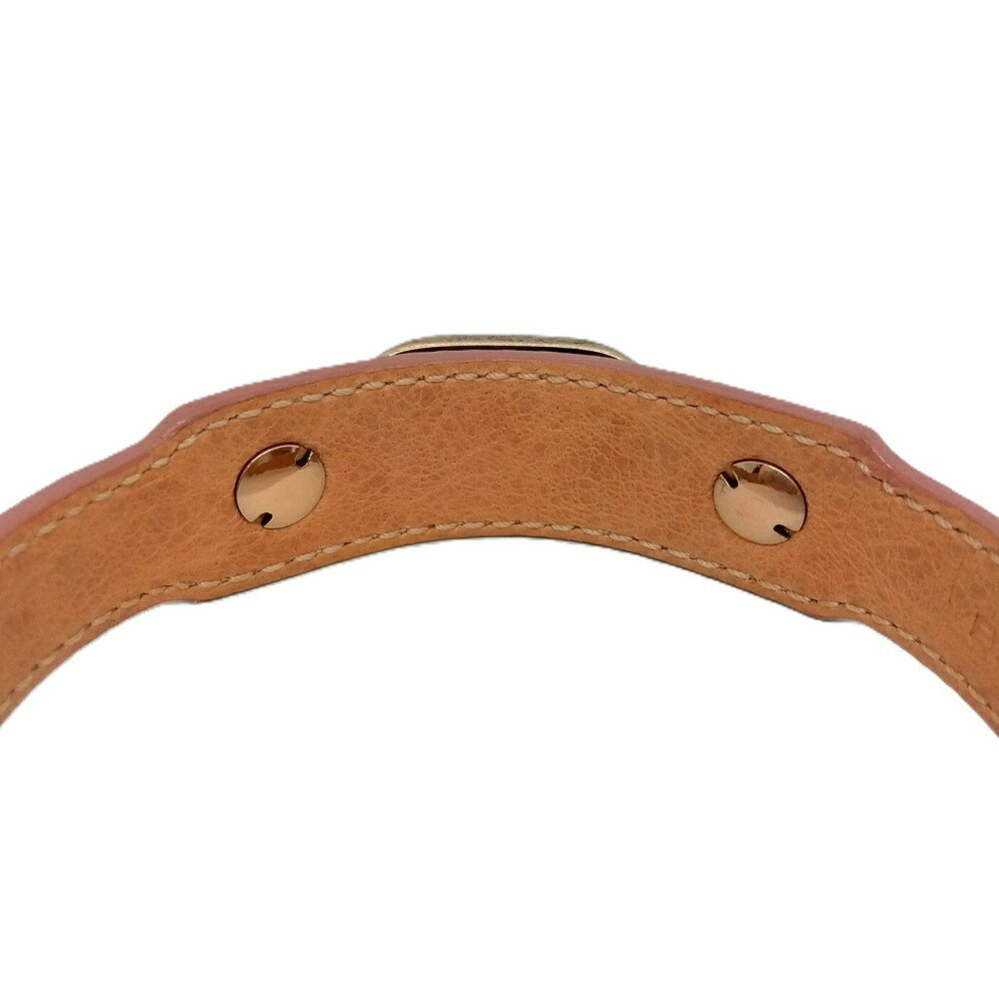 Giant Bracelet Leather and 18K Rose Gold and 18K Yellow Gold